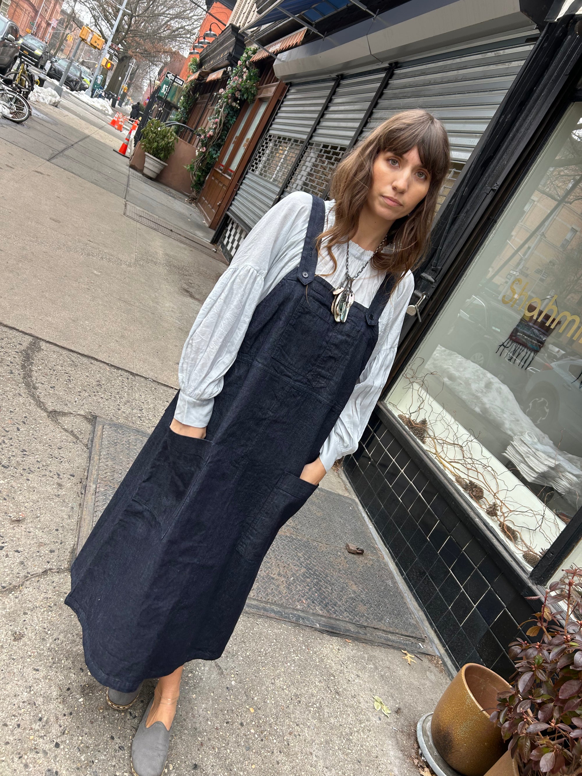 Lange Dress in Indigo