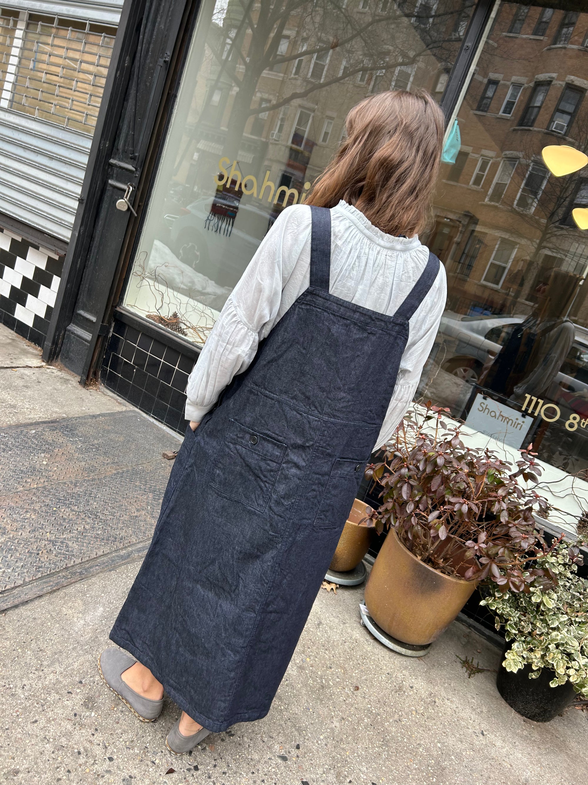 Lange Dress in Indigo