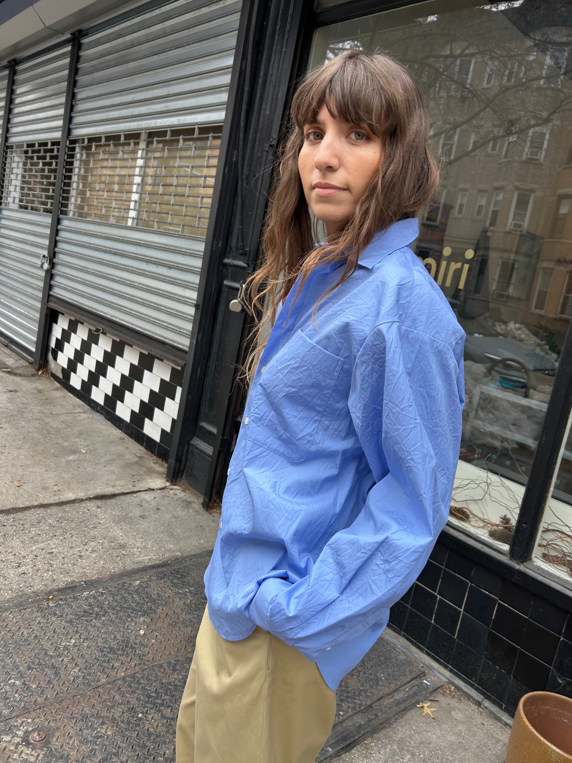 Clea Top in Sax Blue