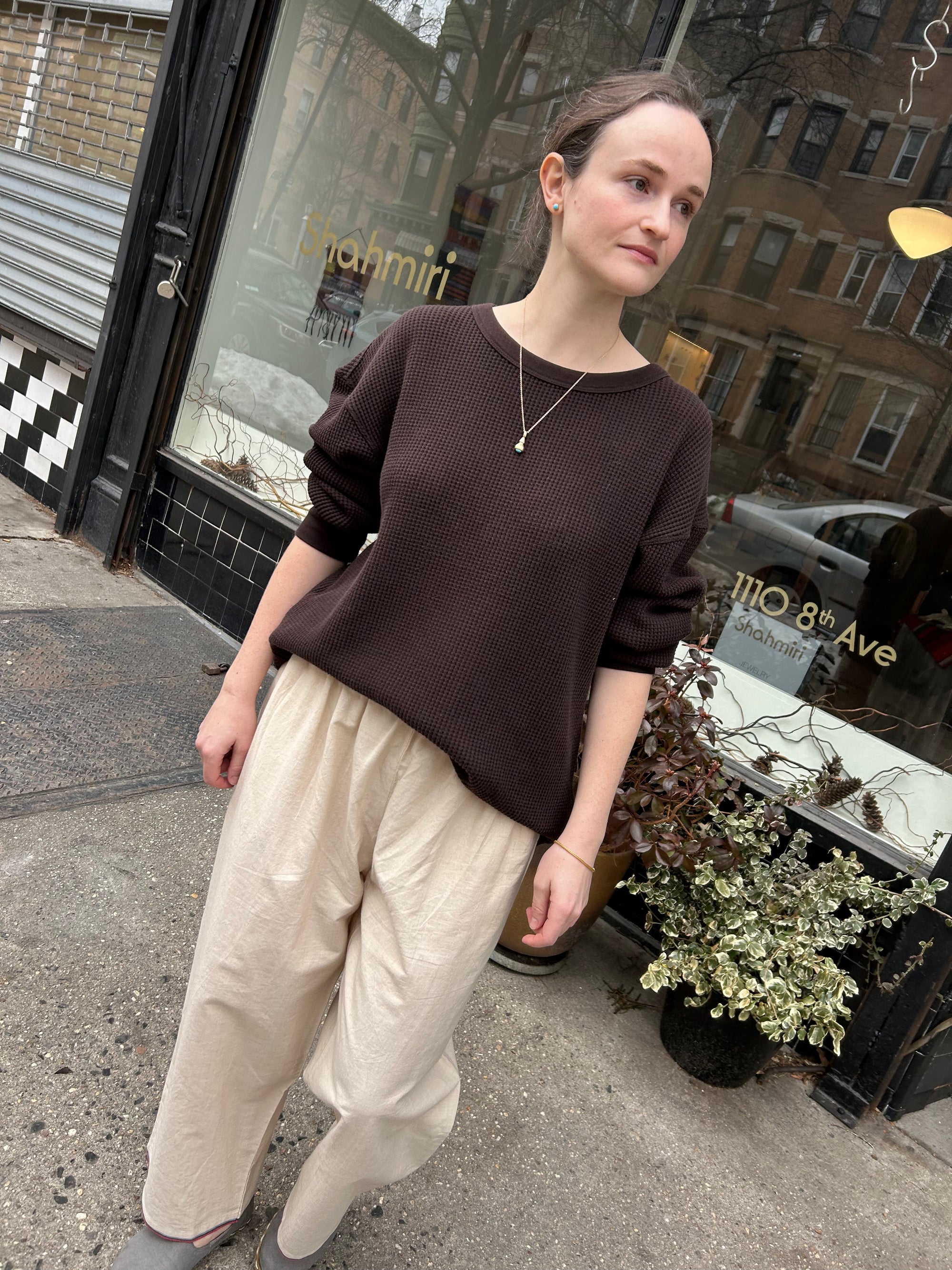 The Thermal Crewneck in Espresso