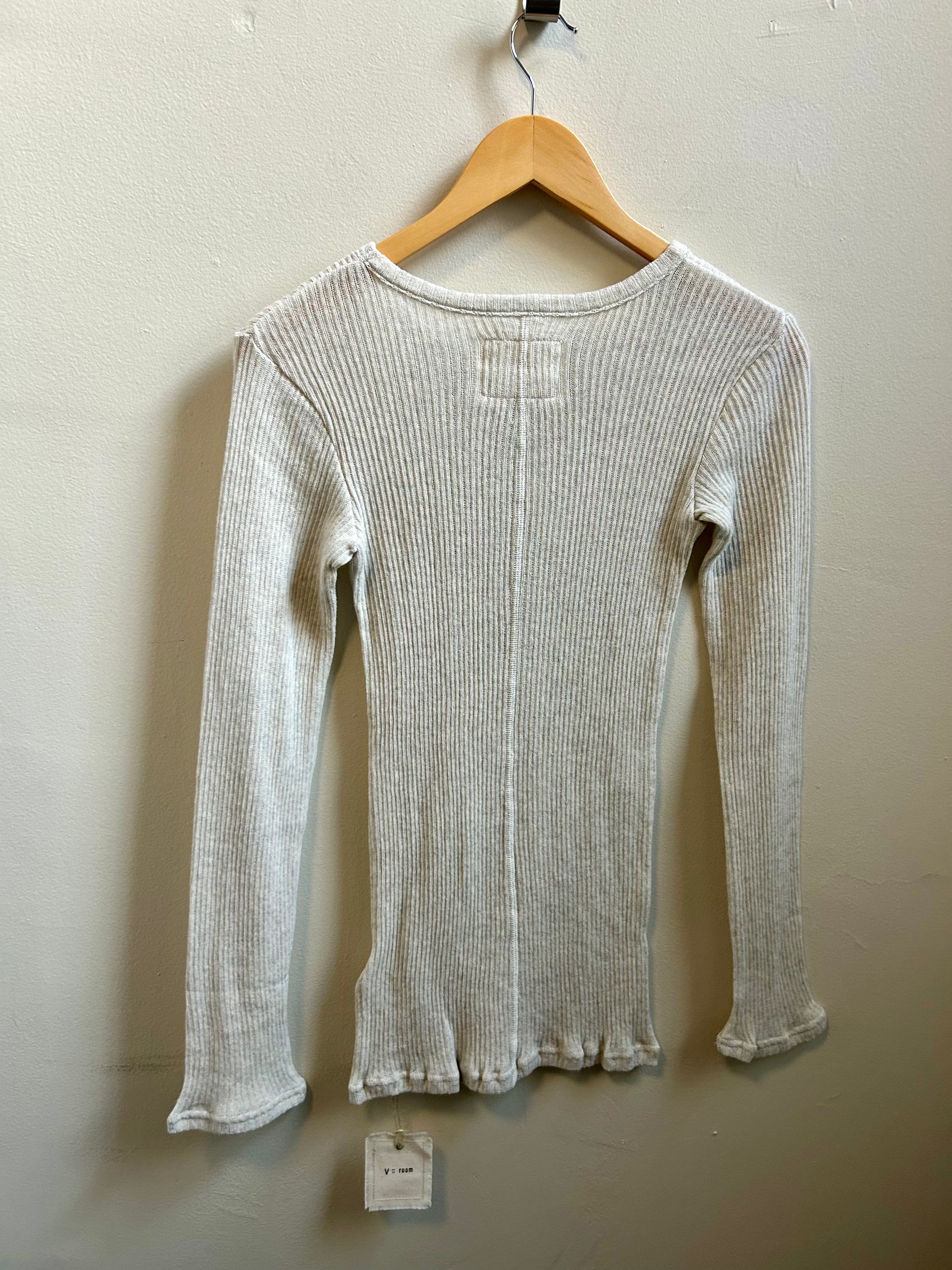 Cotton Gauze Rib Long Sleeve in Oat