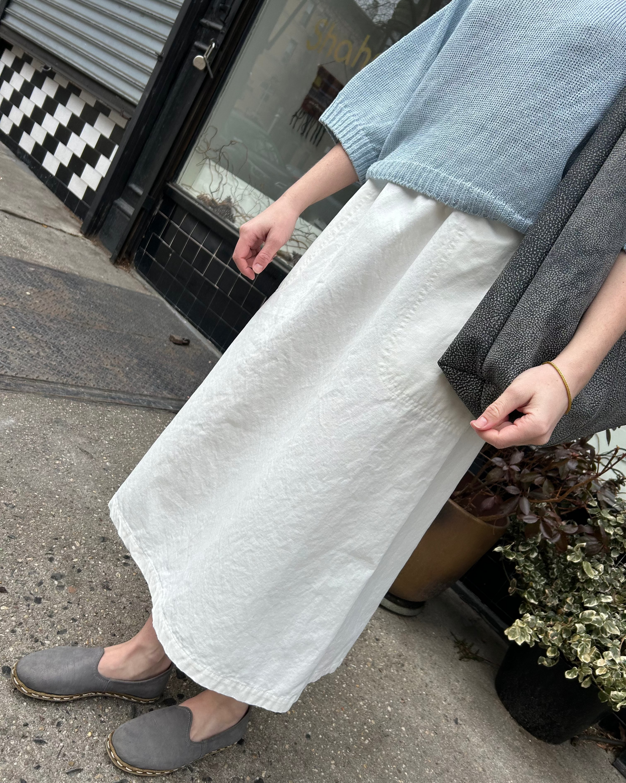 Painter Skirt in White