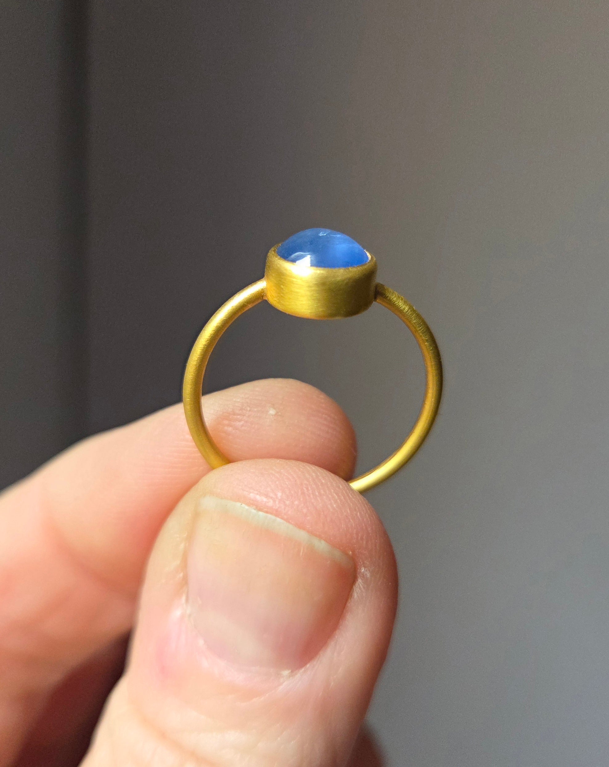 “Love at First Sight VIII” Gold & Ceylon Sapphire Ring