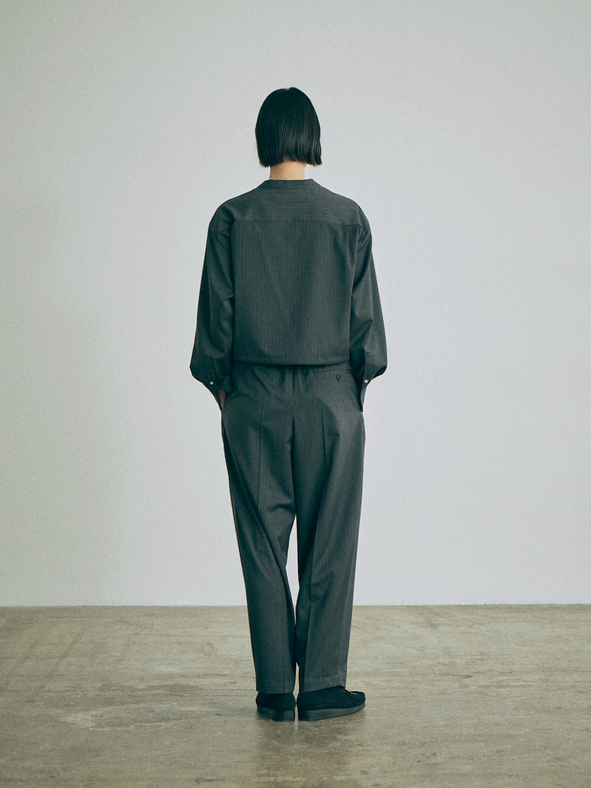 Lucy Top in Charcoal Stripe