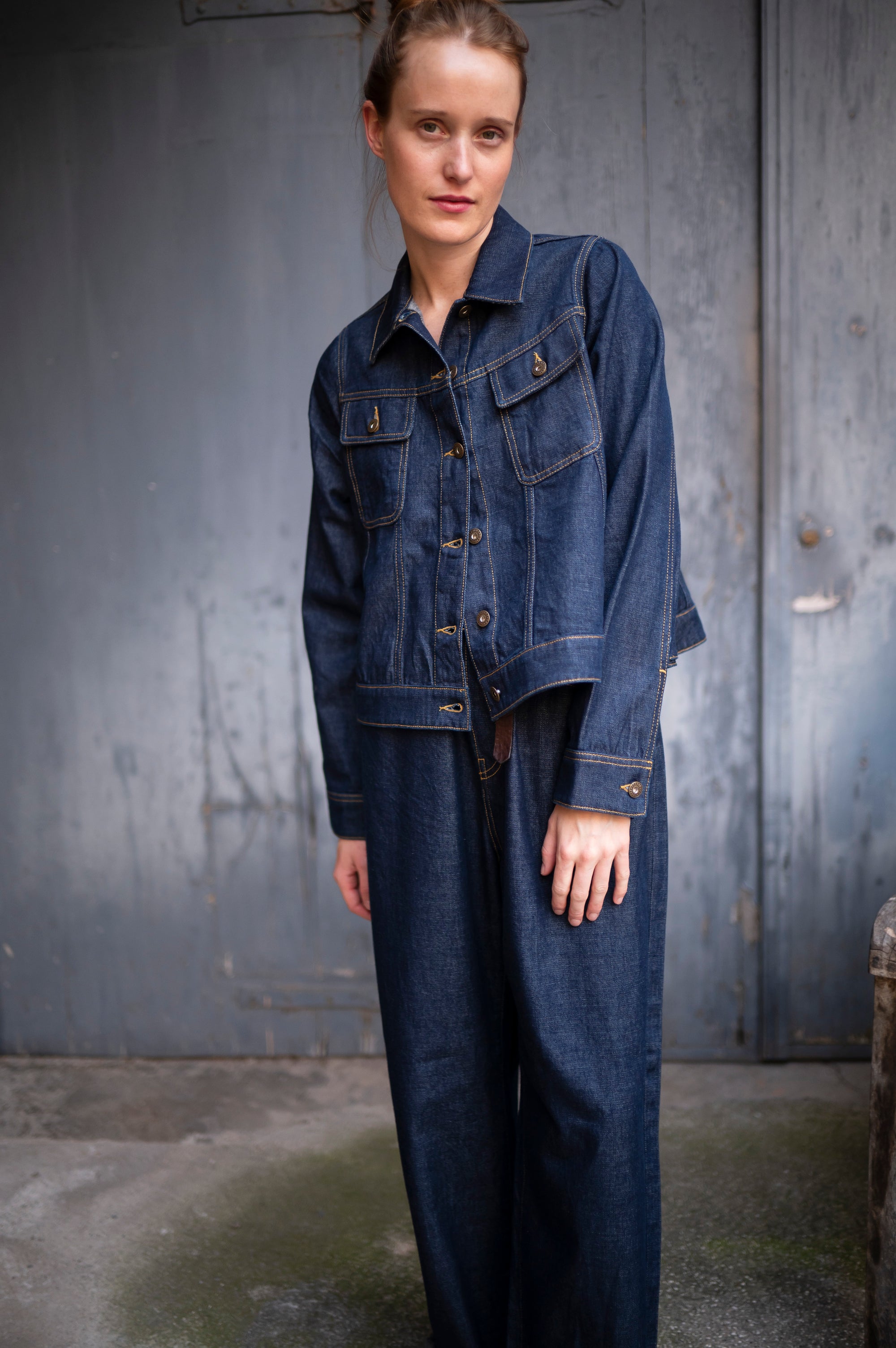 Type 165 Cheekie Jacket in Light Denim Rinse
