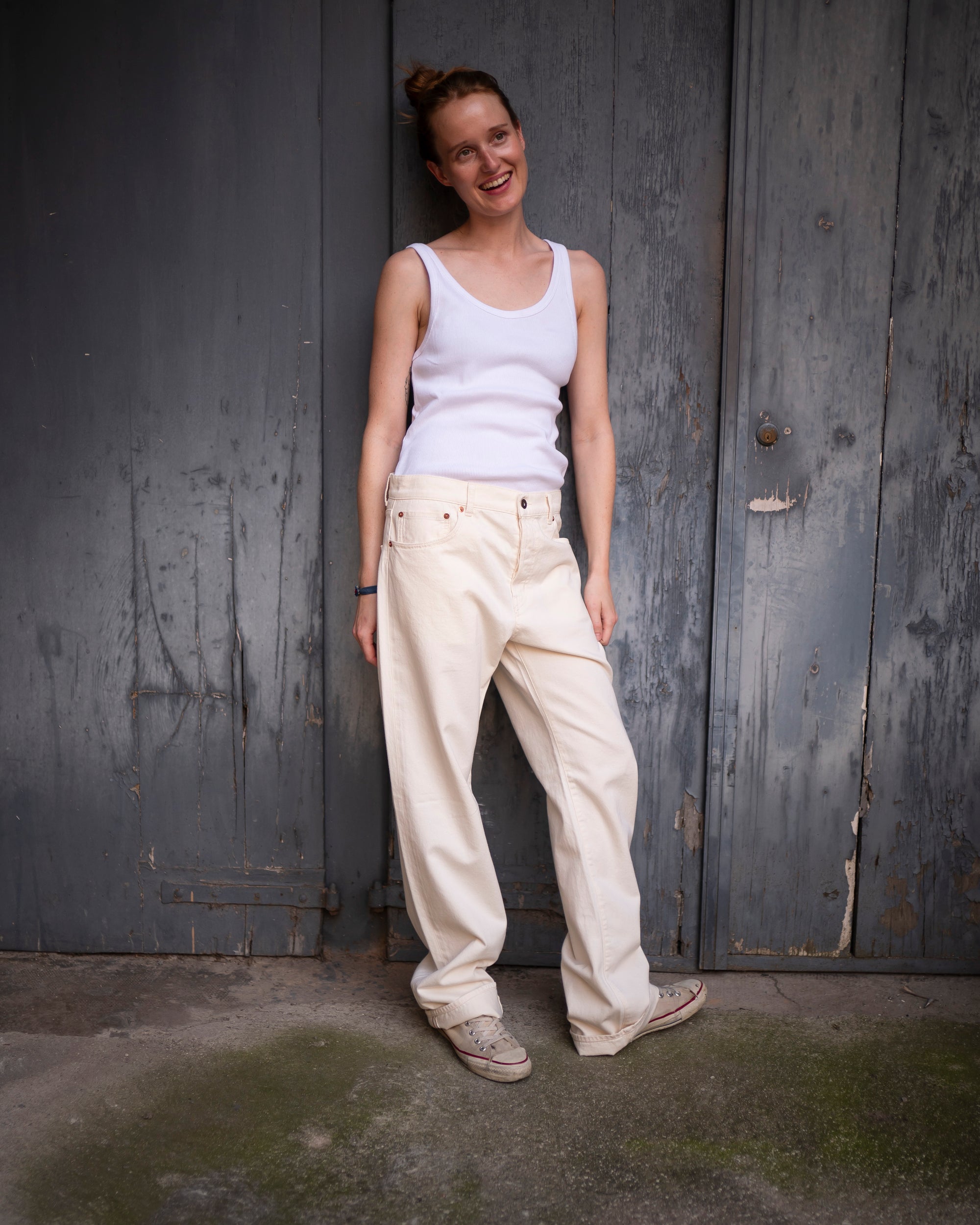 Type 18 Relaxed Selvedge Denim in Ecru