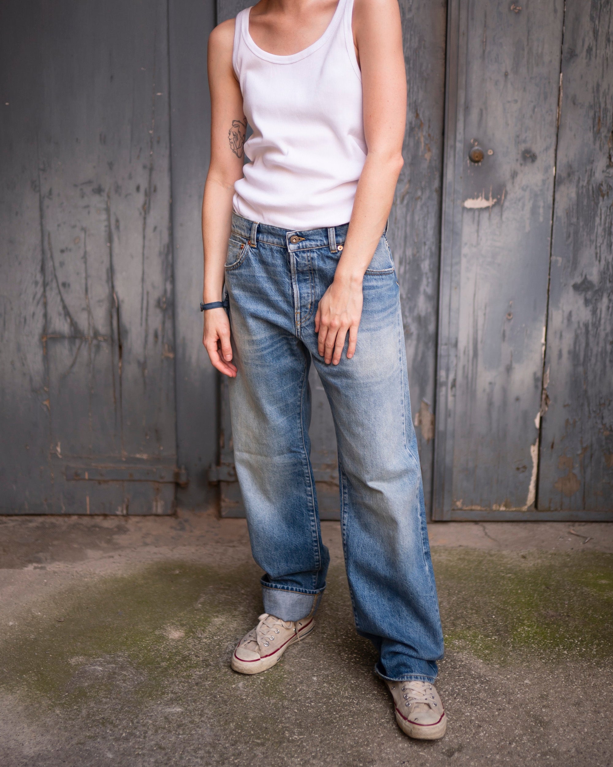 Type 18 Relaxed Selvedge Denim in Vintage Light Blue