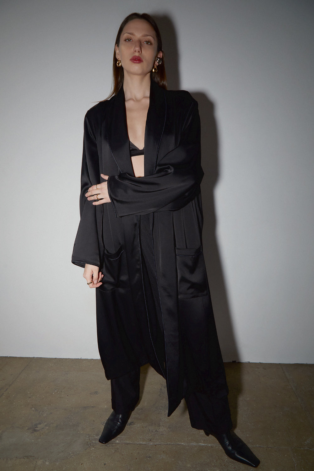 Opera Coat in Panther Black