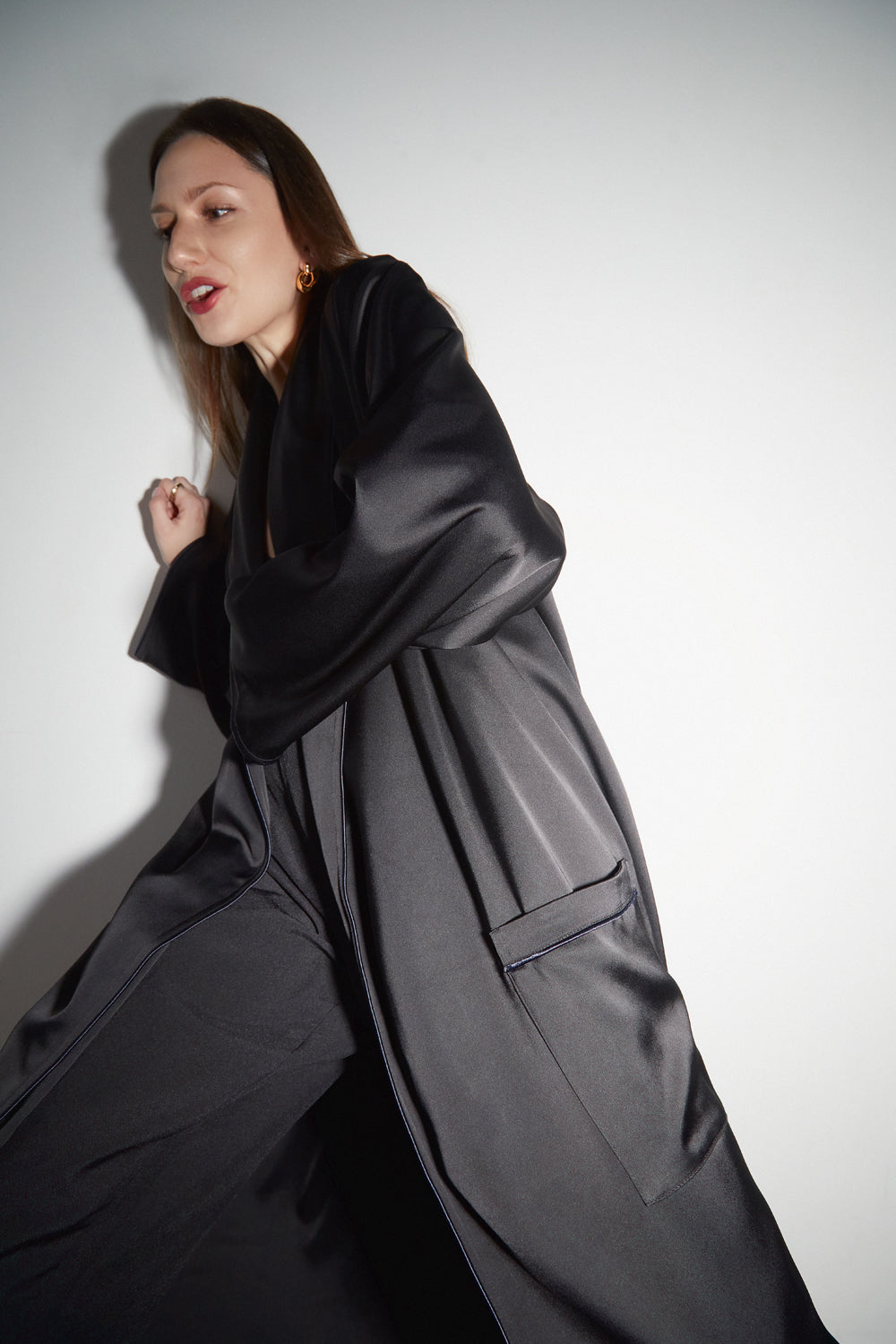 Opera Coat in Panther Black
