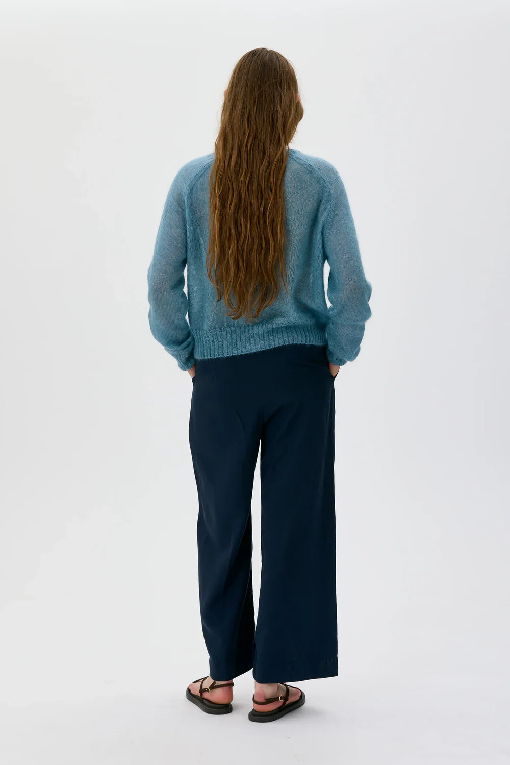 Laio Light Silk Mohair Cardigan in Spearmint