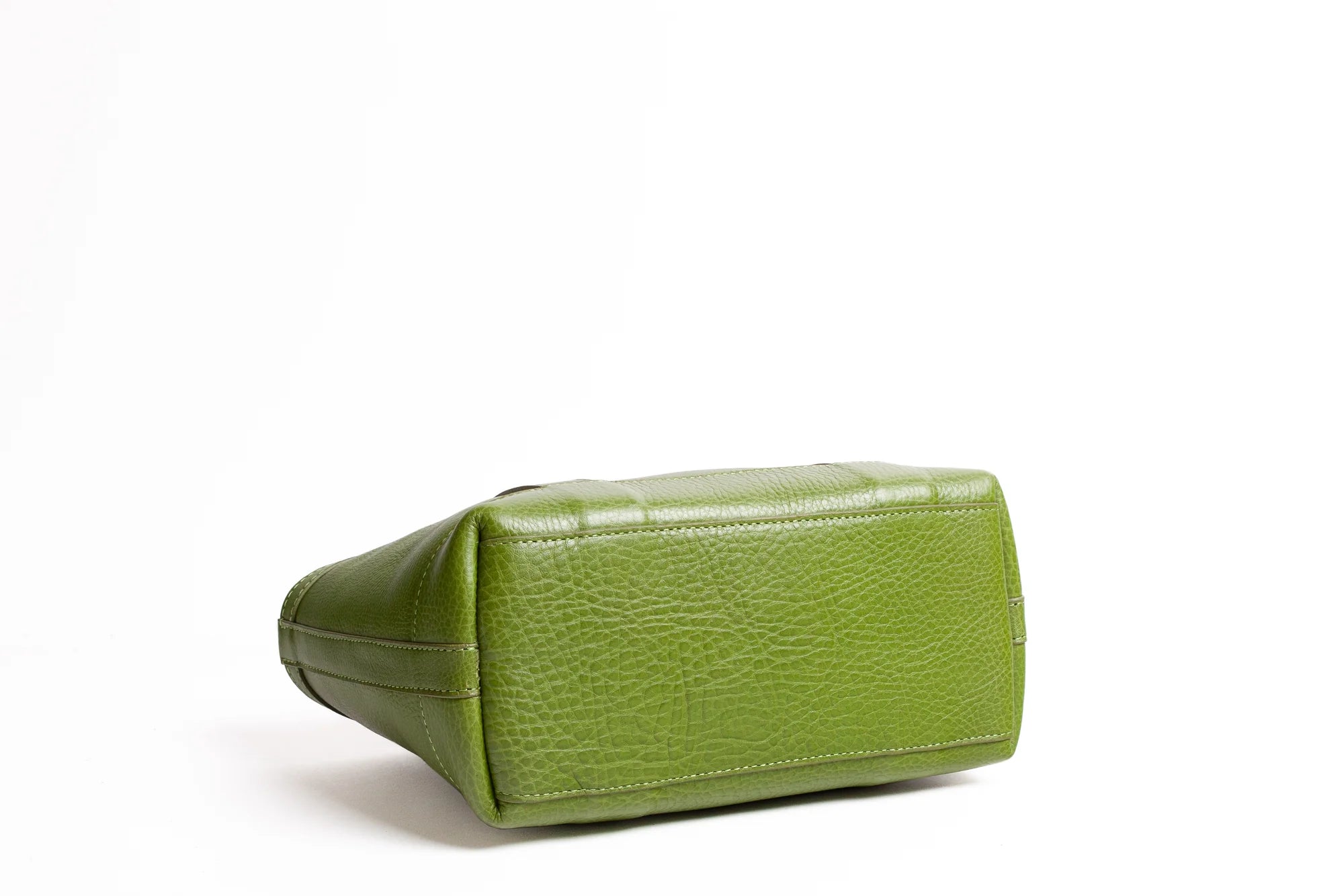 Leather Mini Tote with Pouch in Fern