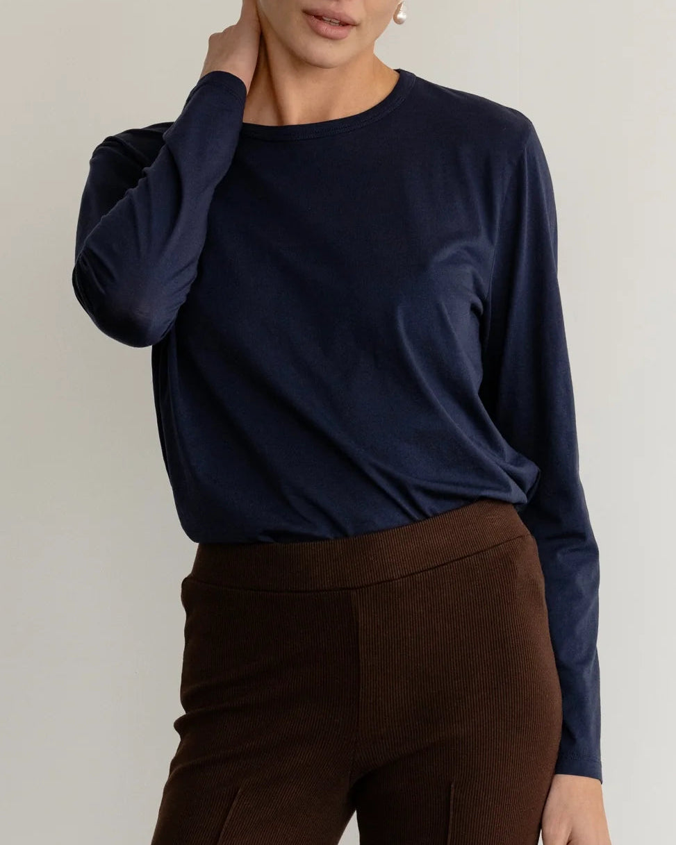 The Jersey Long Sleeve in Navy
