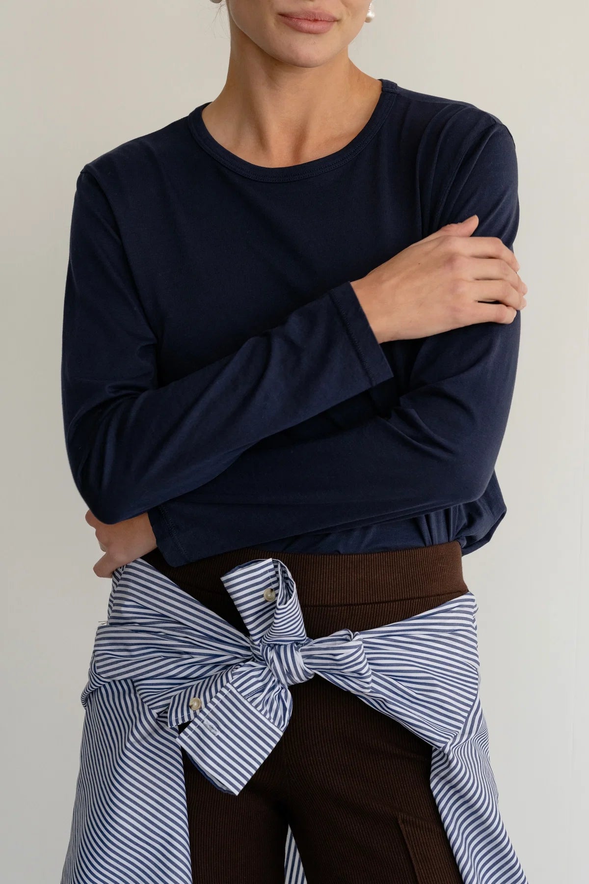 The Jersey Long Sleeve in Navy
