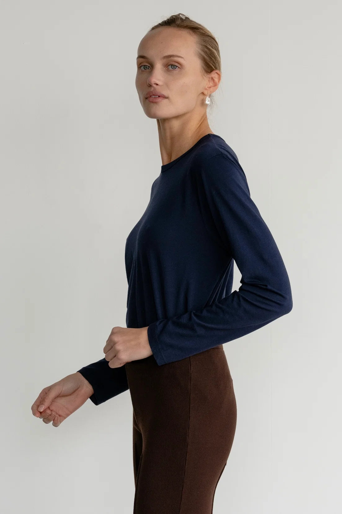 The Jersey Long Sleeve in Navy