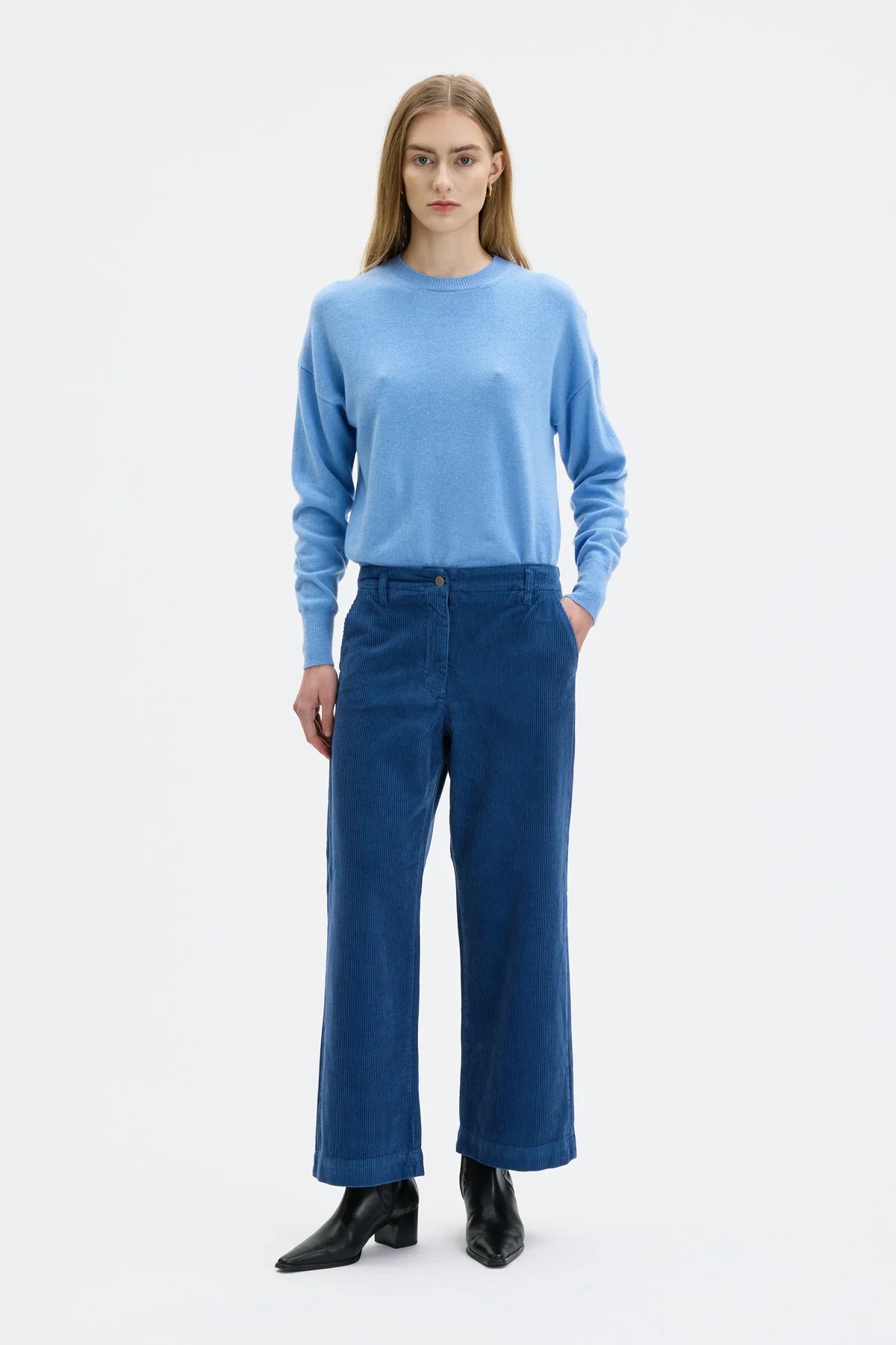 Lail Organic Cotton Cord Trouser in Lazuli