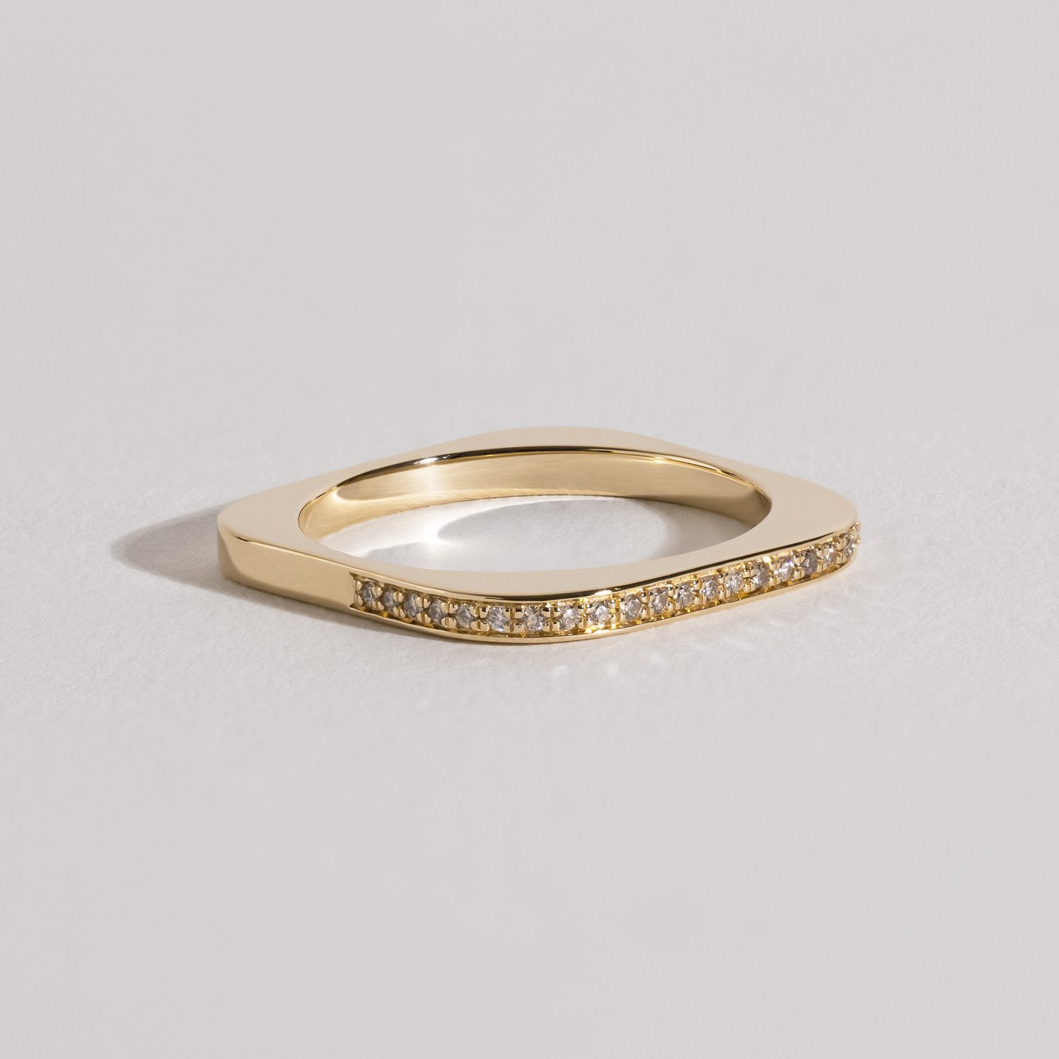 Kvadrat 1mm Champagne Diamond Ring