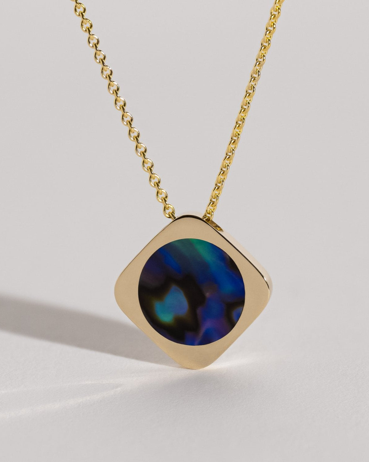Kvadrat Gold and Abalone Inlay Necklace