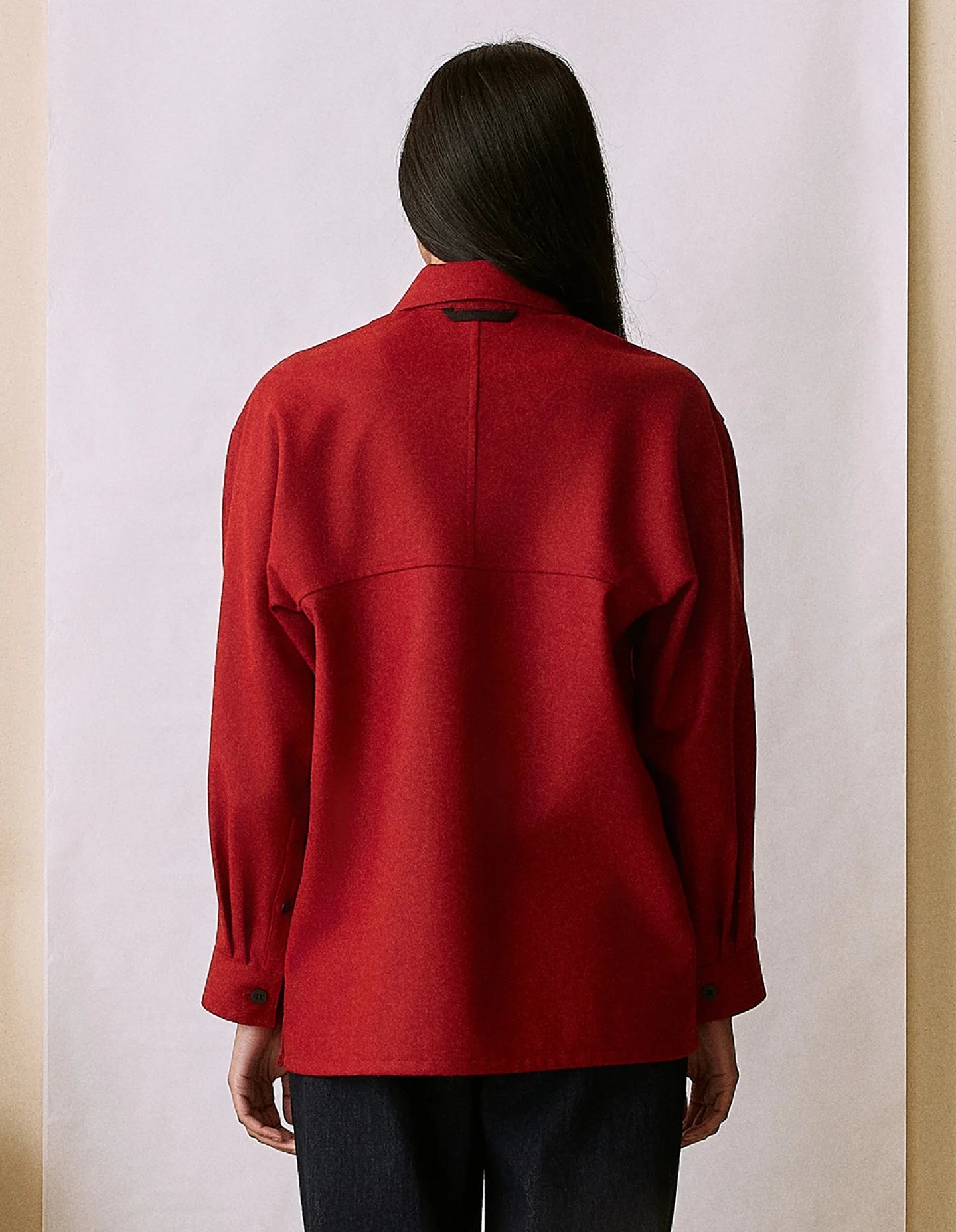 The Merino Chore Coat in Red