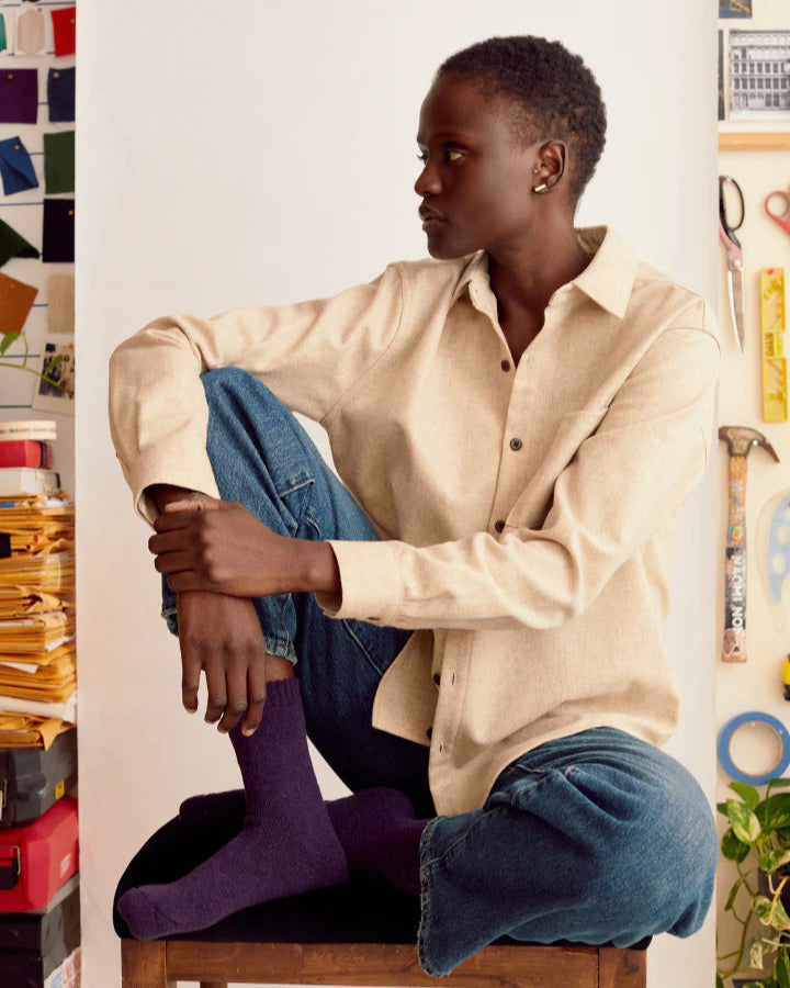The New Oxford in Cream Merino Wool