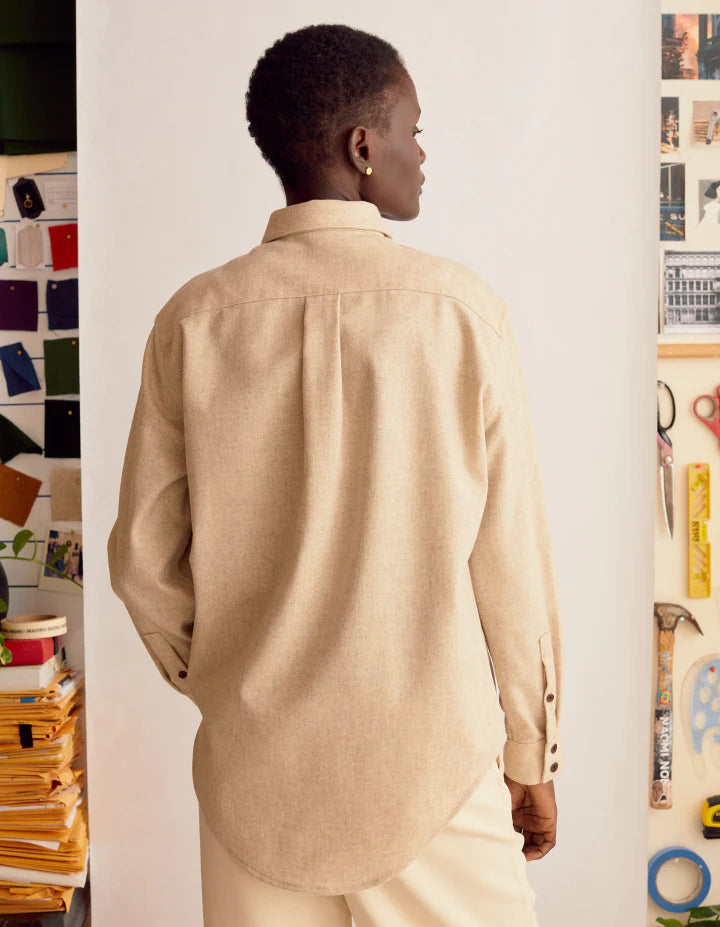 The New Oxford in Cream Merino Wool