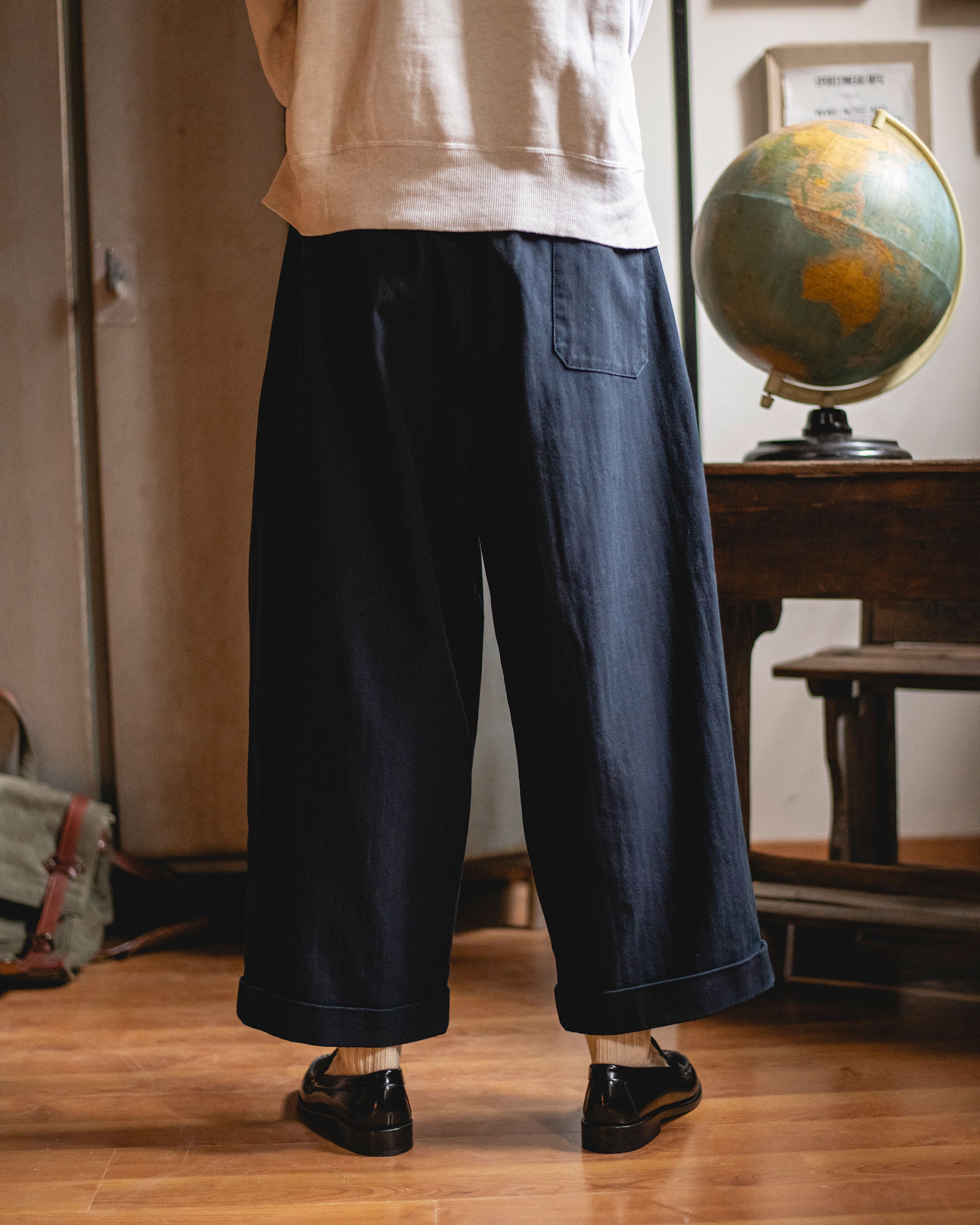 Type 105 Pump Pant in Indigo Herringbone