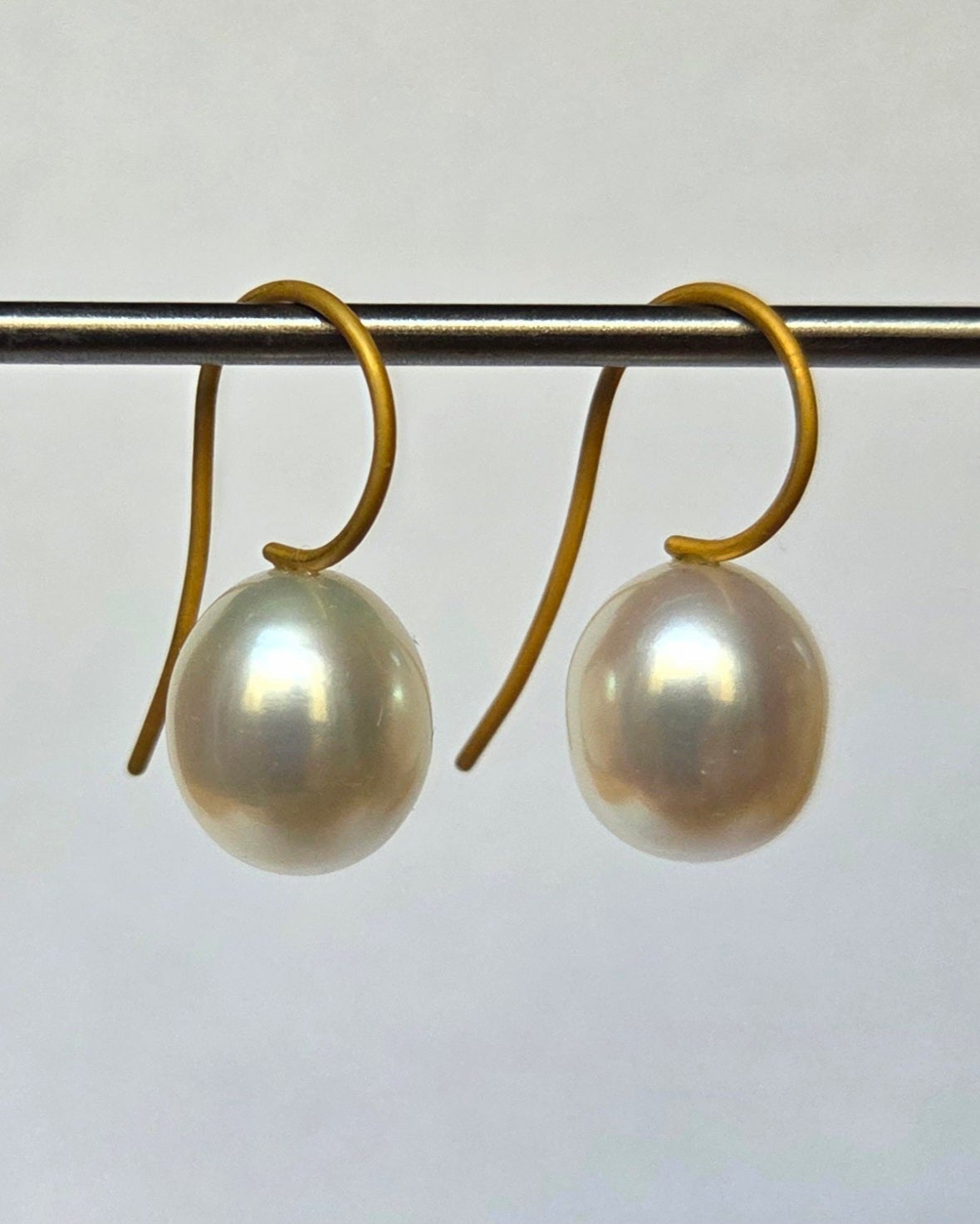 "Persephone's Tears VII" Gold and Pearl Earrings