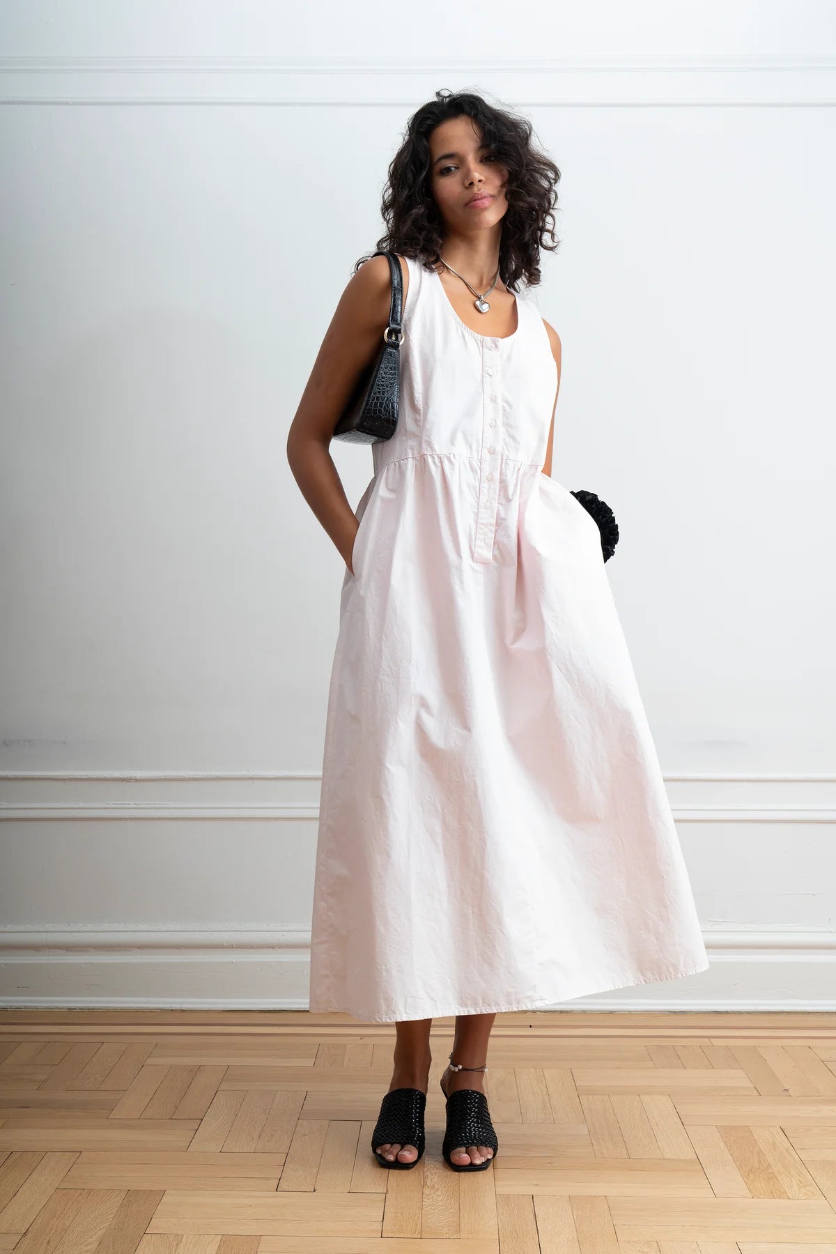 Sierra Button Up Dress in Primrose