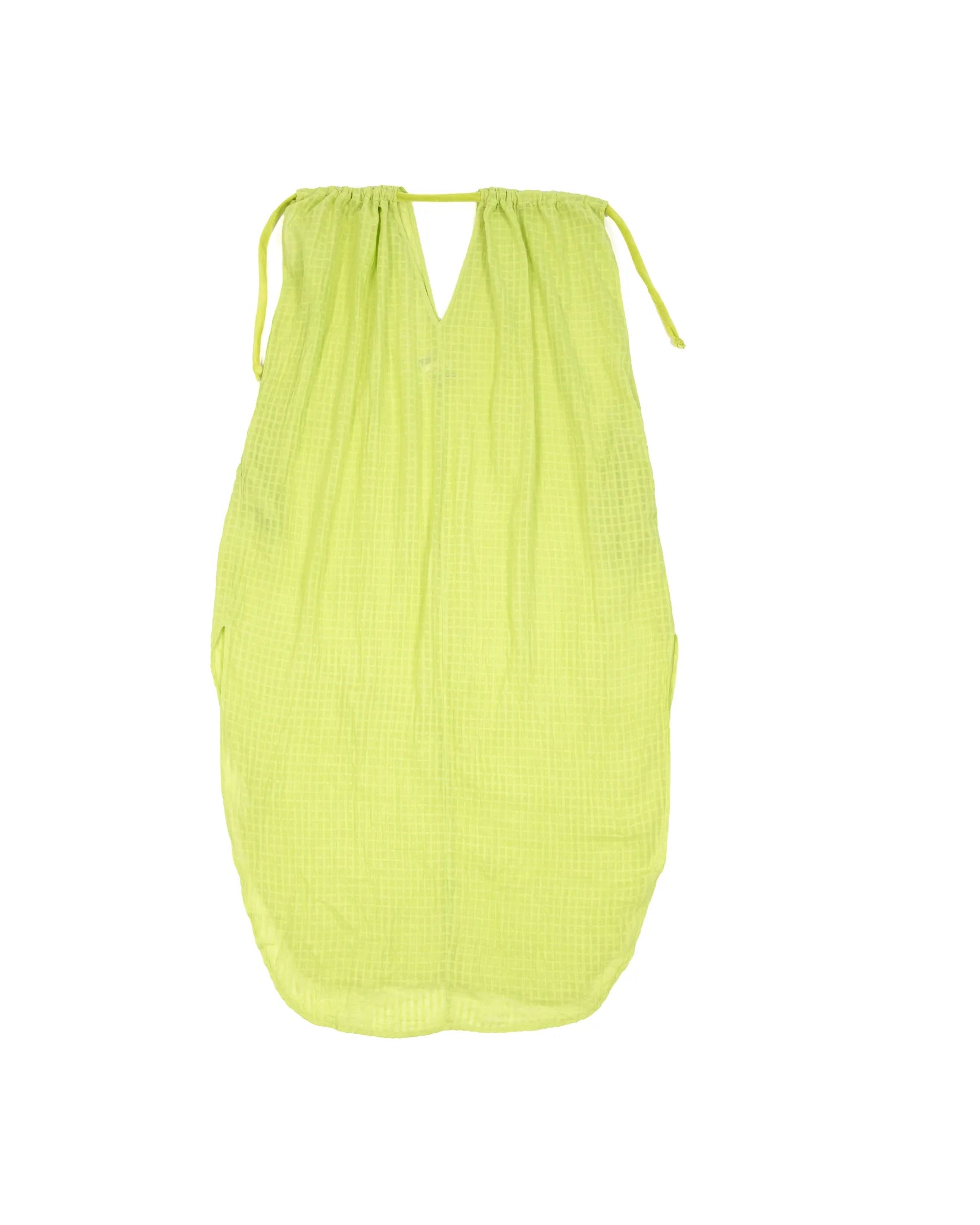 Quill Caftan in Yuzu Grid Voile
