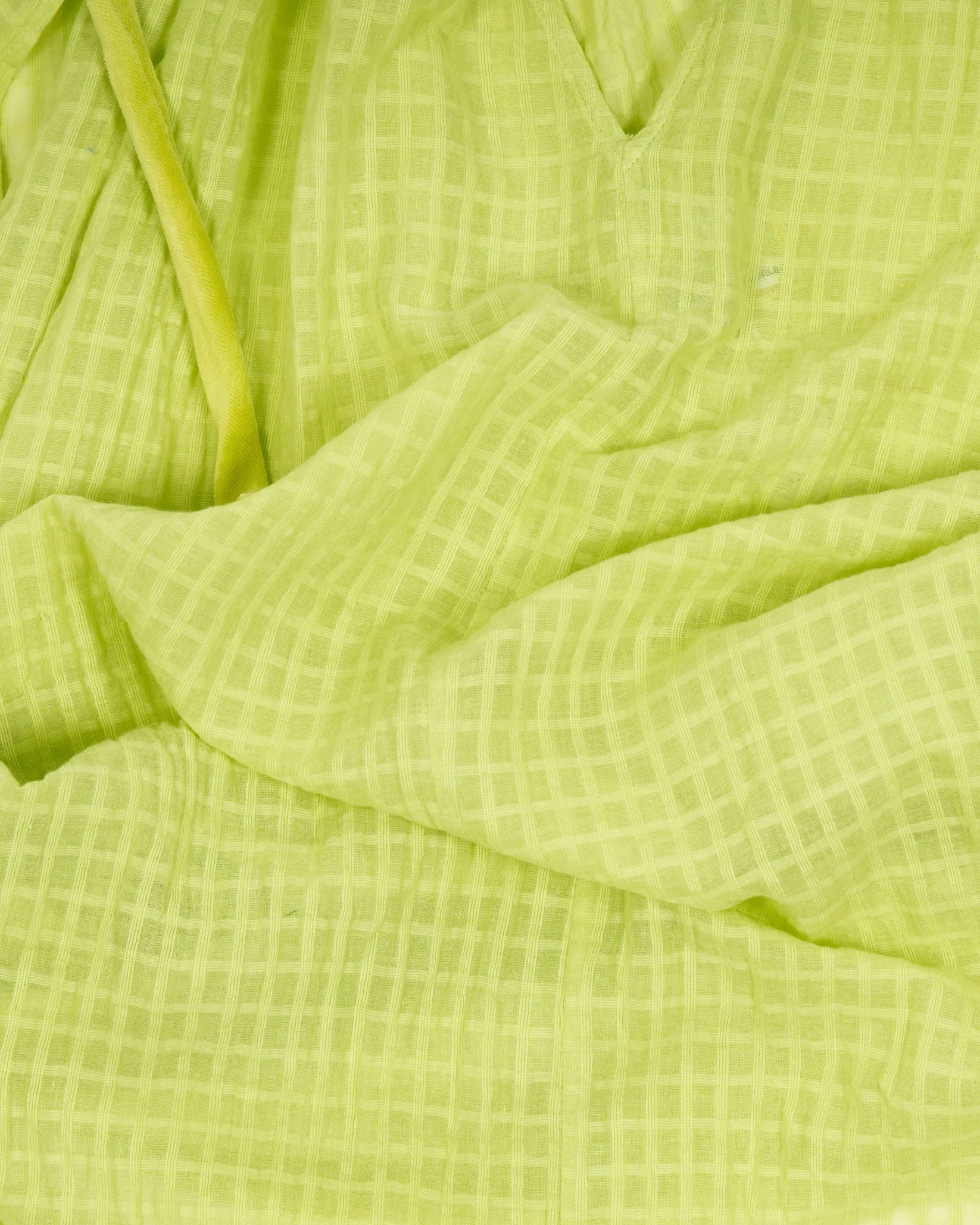 Quill Caftan in Yuzu Grid Voile