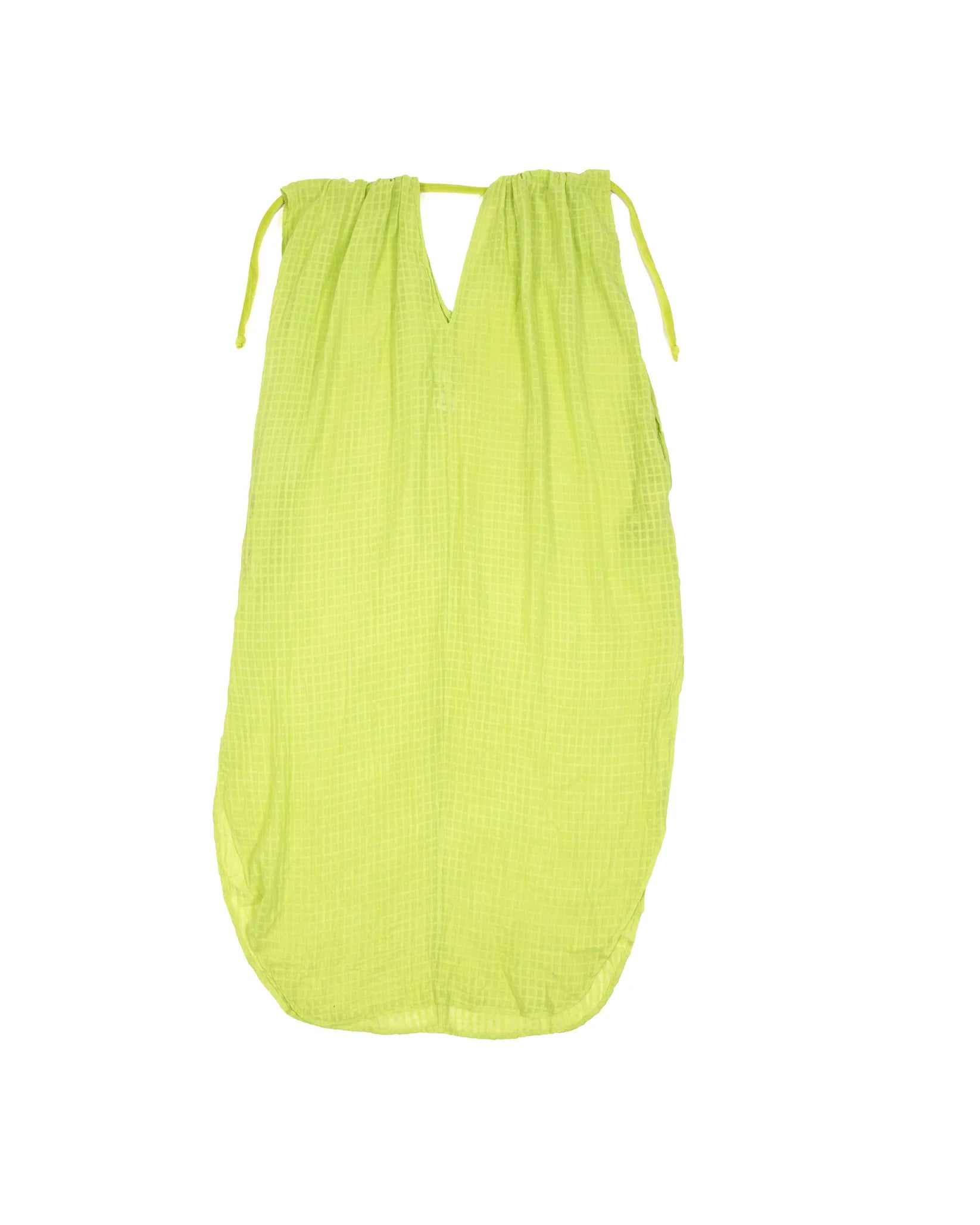 Quill Caftan in Yuzu Grid Voile