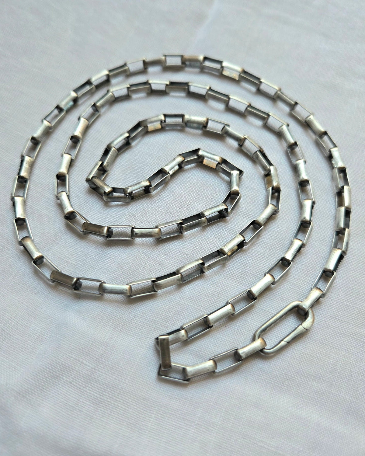 "Block Chain" Silver Necklace