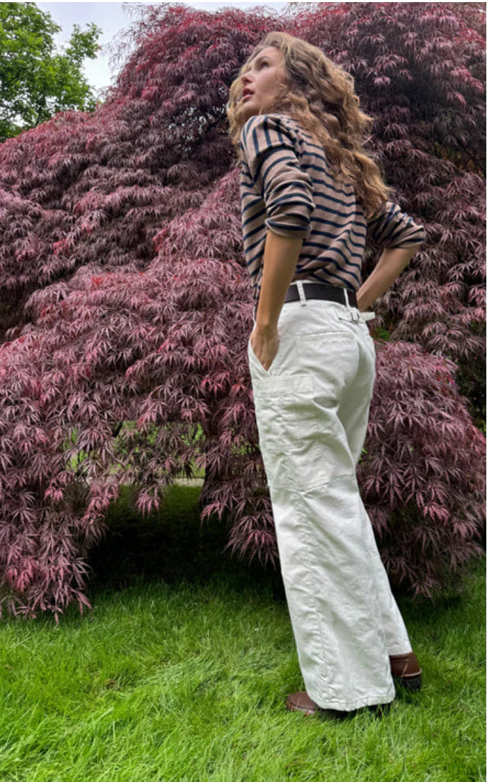 Japanese Denim in Chalk White