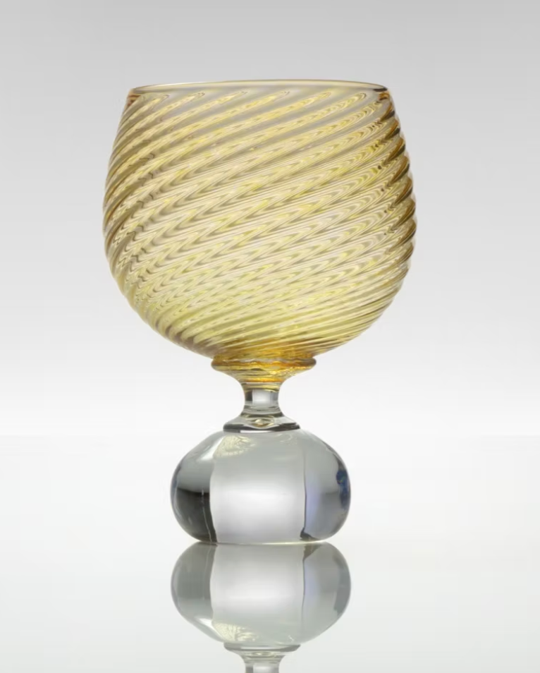 Textured Rock Goblet in Brilliant Gold