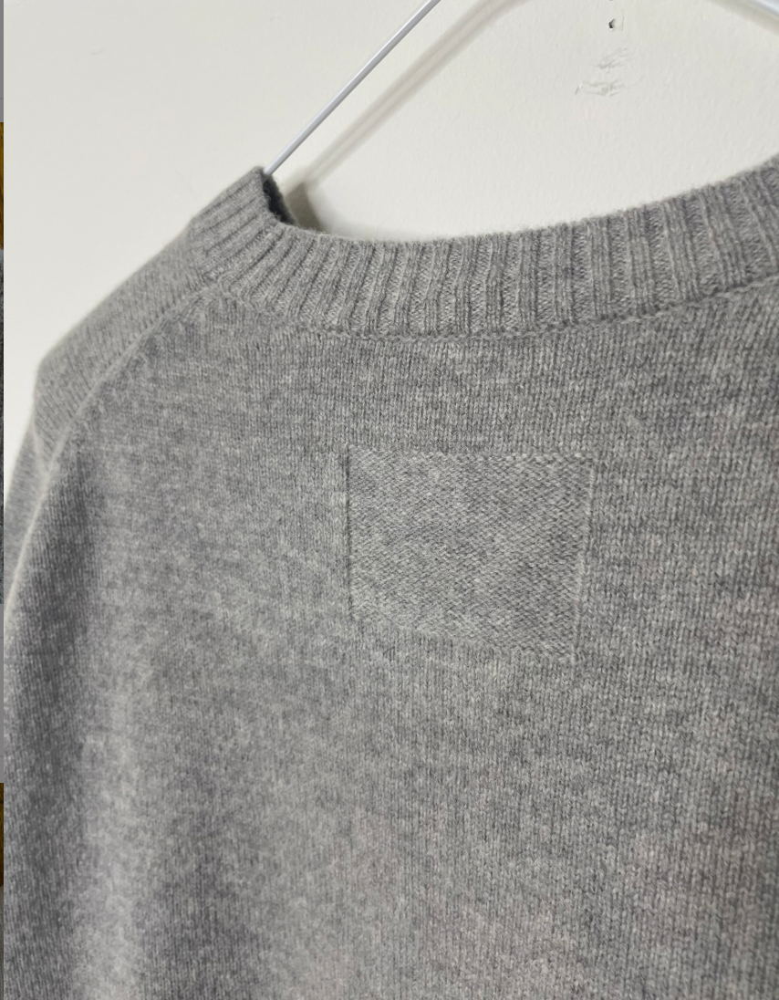 Merino Crew Sweater in Heather Grey