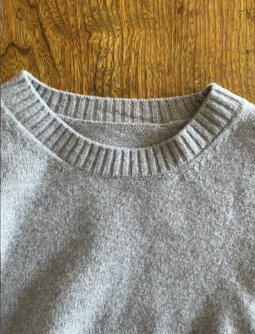 Merino Crew Sweater in Heather Grey
