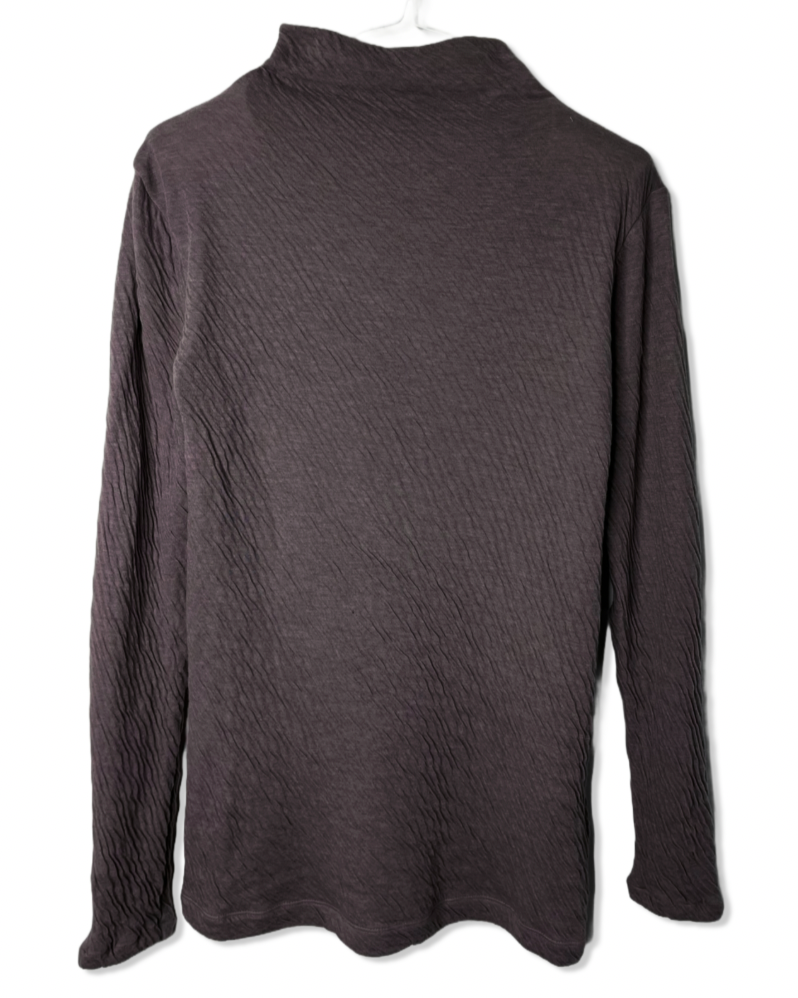 Soft Mock Neck Top in Black