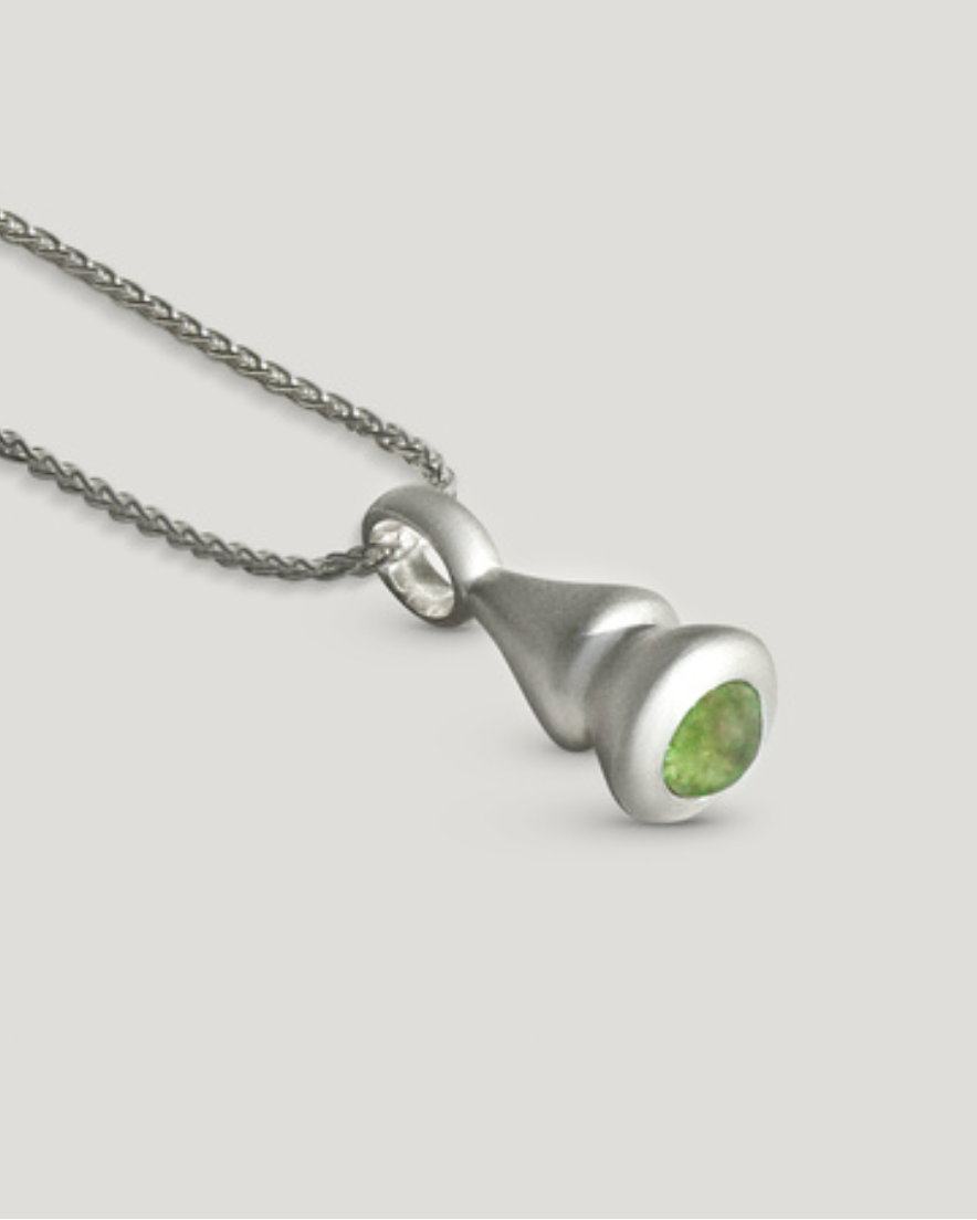 Pendulum Charm No.1 in Sterling Silver and Peridot