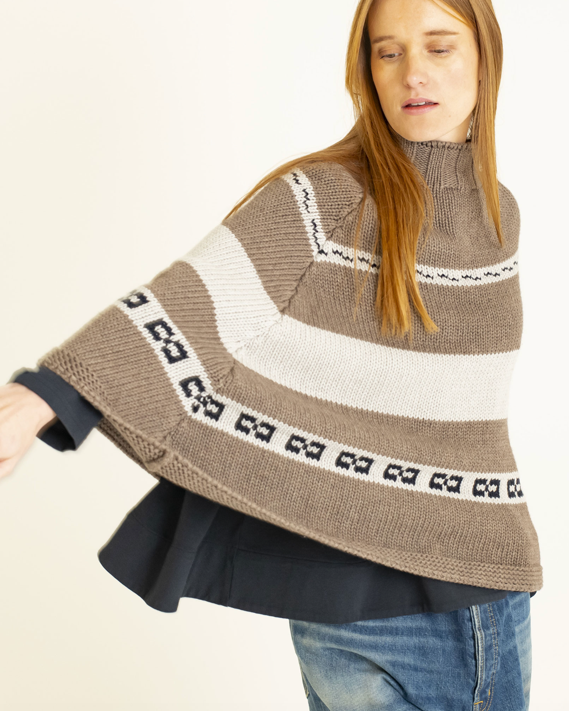 The PP Poncho in Taupe