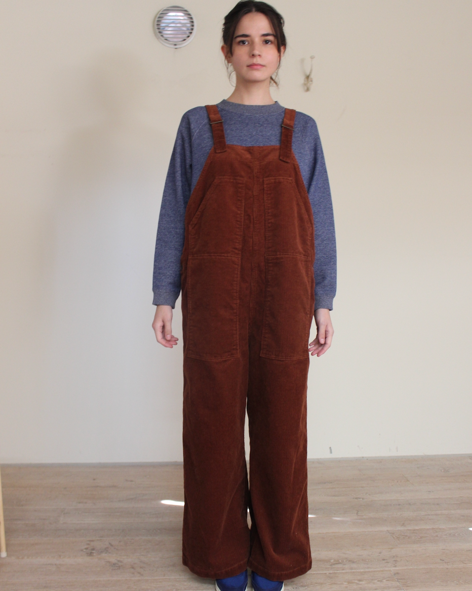 Corduroy Salopette in Brown