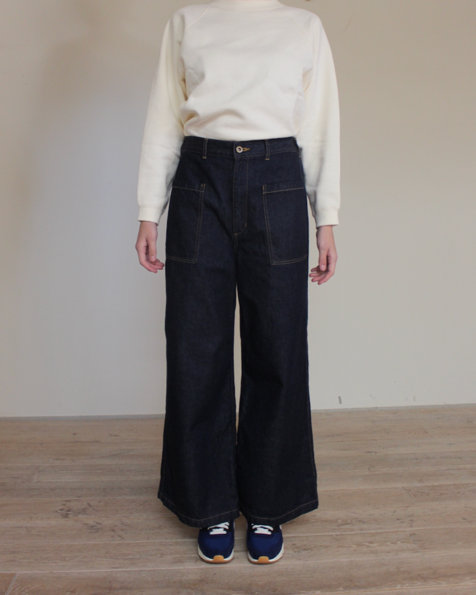 Ali Indigo Denim Pant in Dark Wash