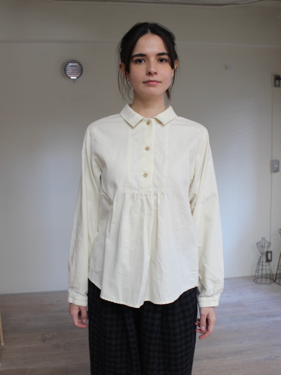 Flannel Shirt in Off White