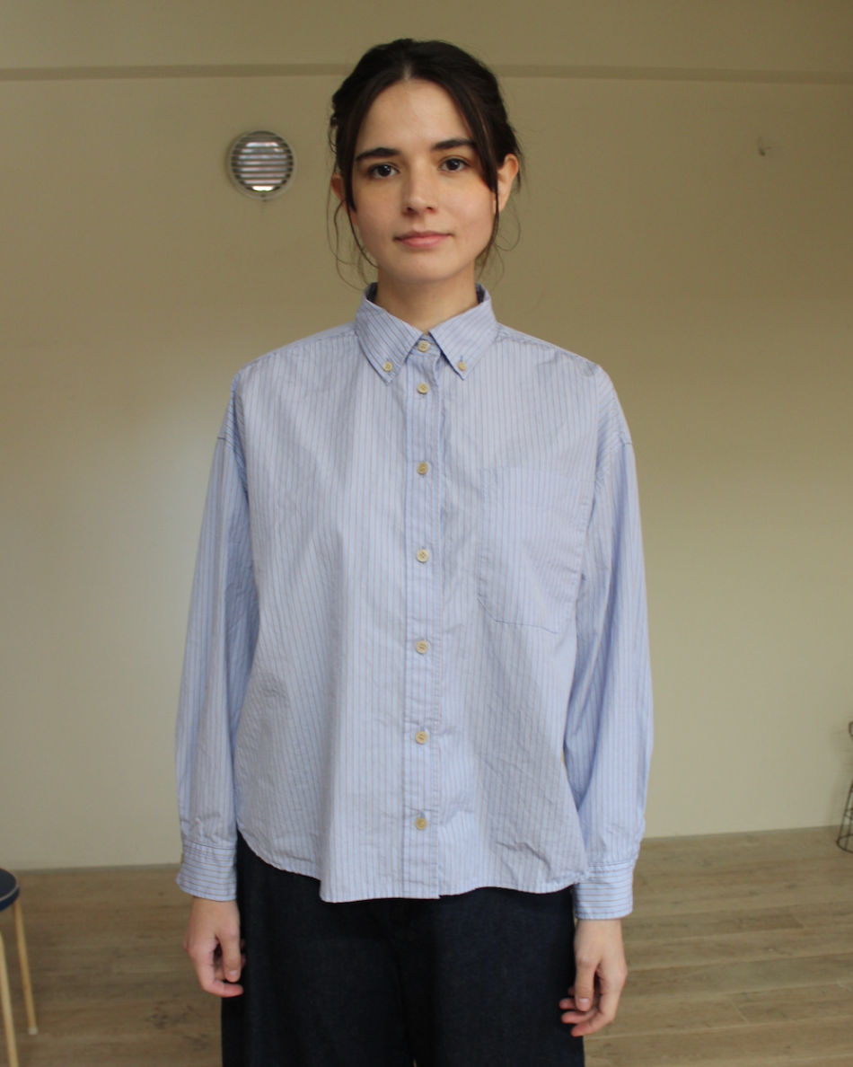 Boyfriend Shirt in Blue Stripe