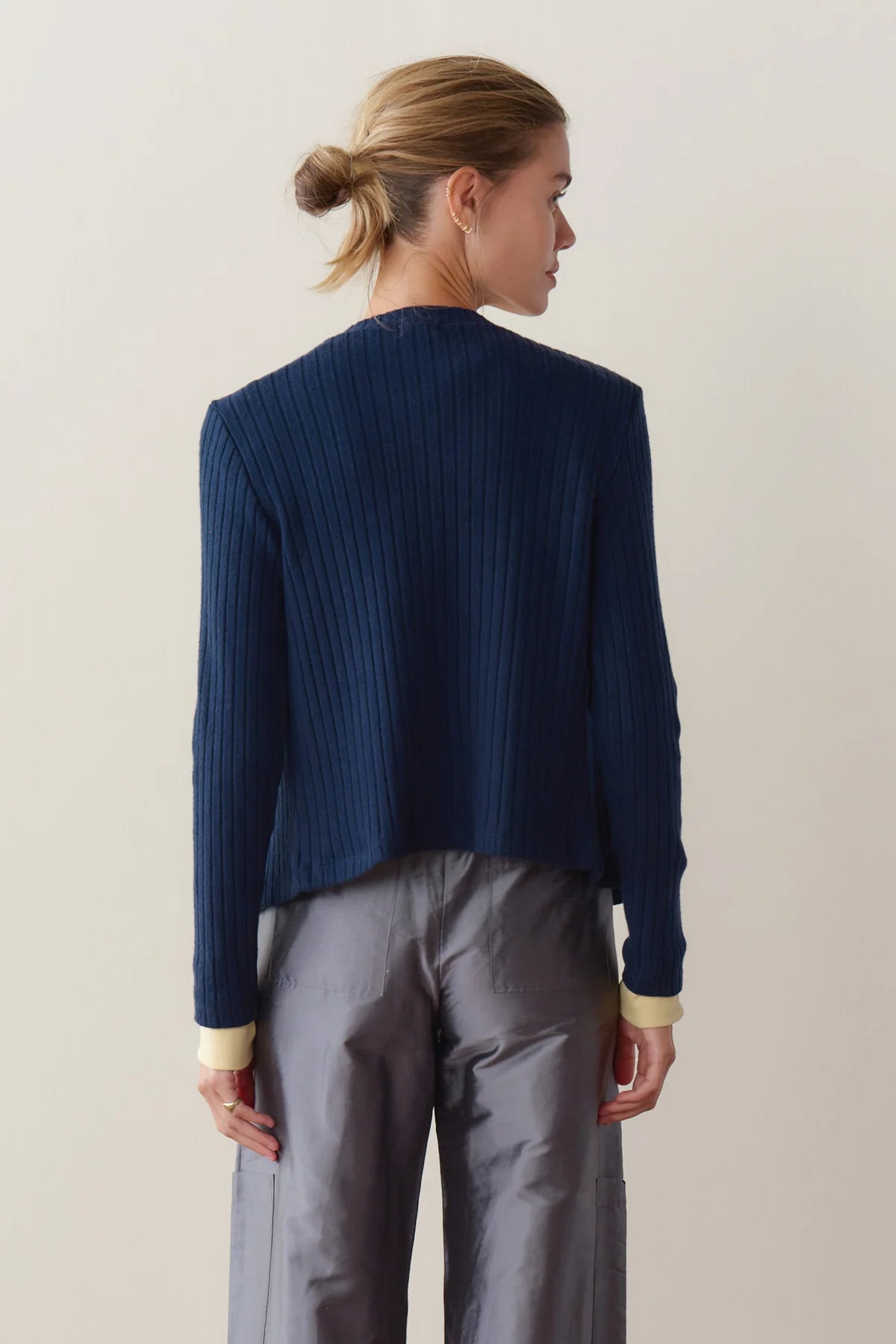 The Sweater Rib Cardigan in Navy