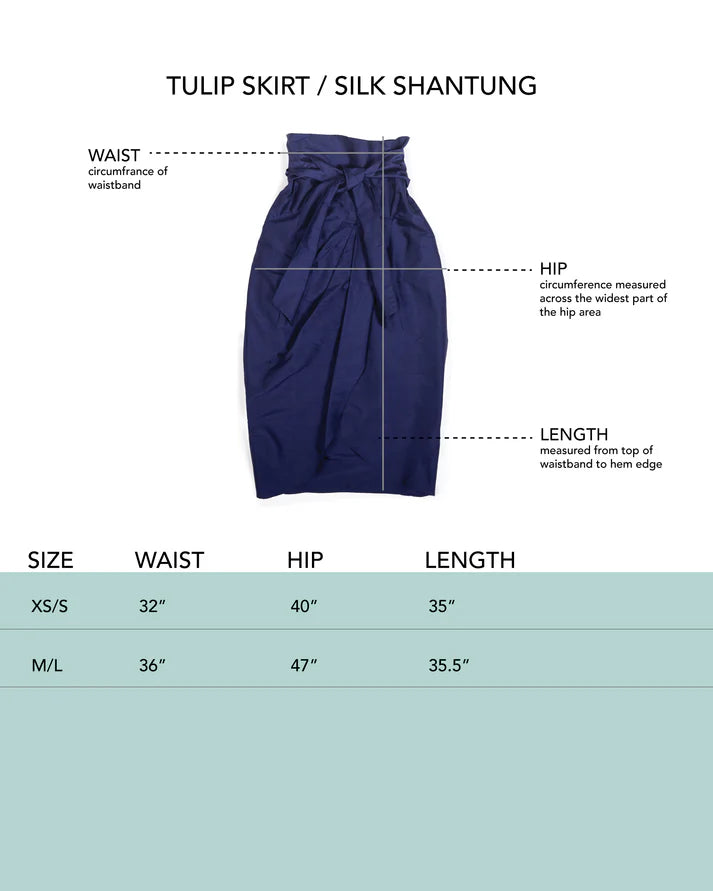 Tulip Skirt in Rain Silk