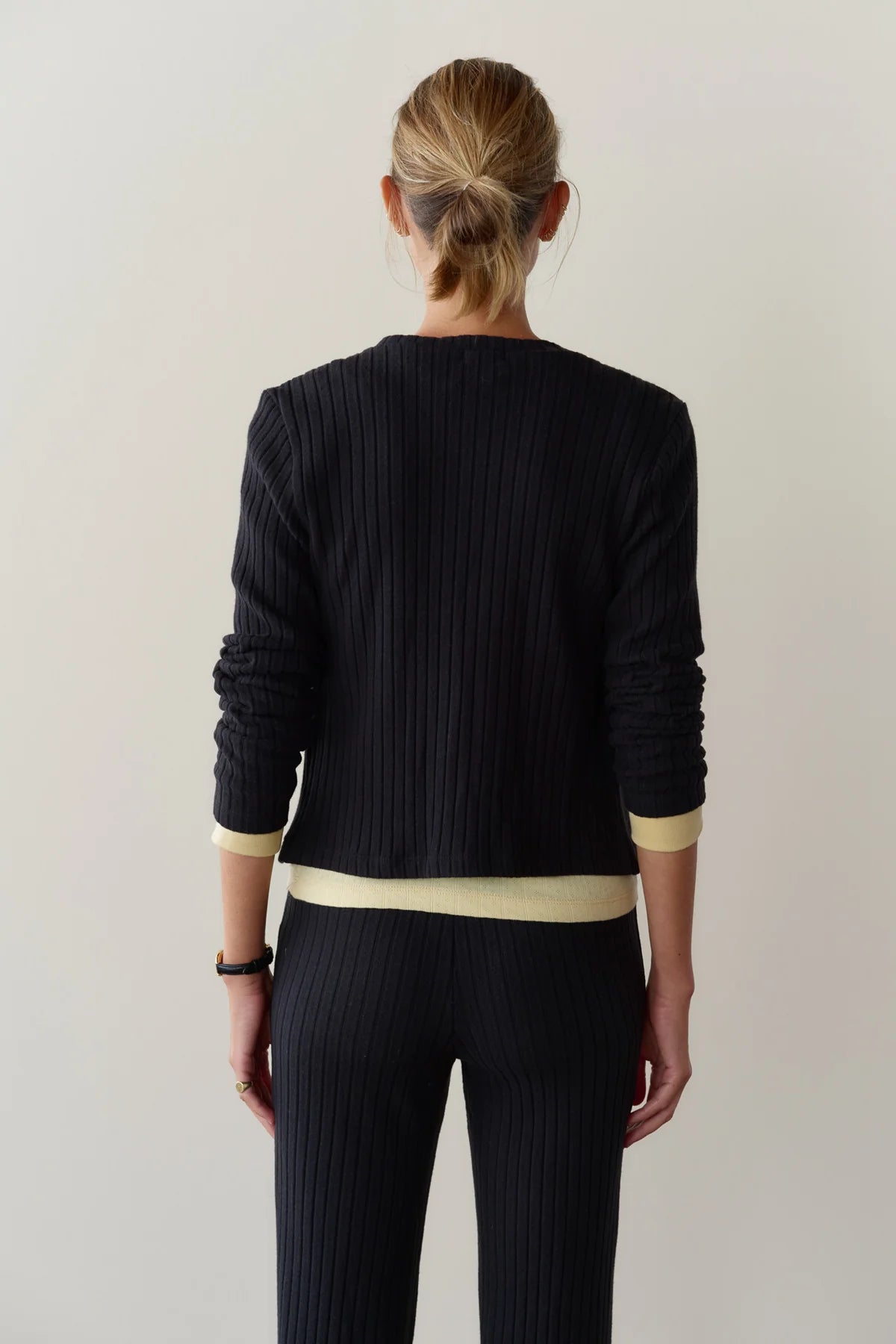 The Sweater Rib Cardigan in Jet