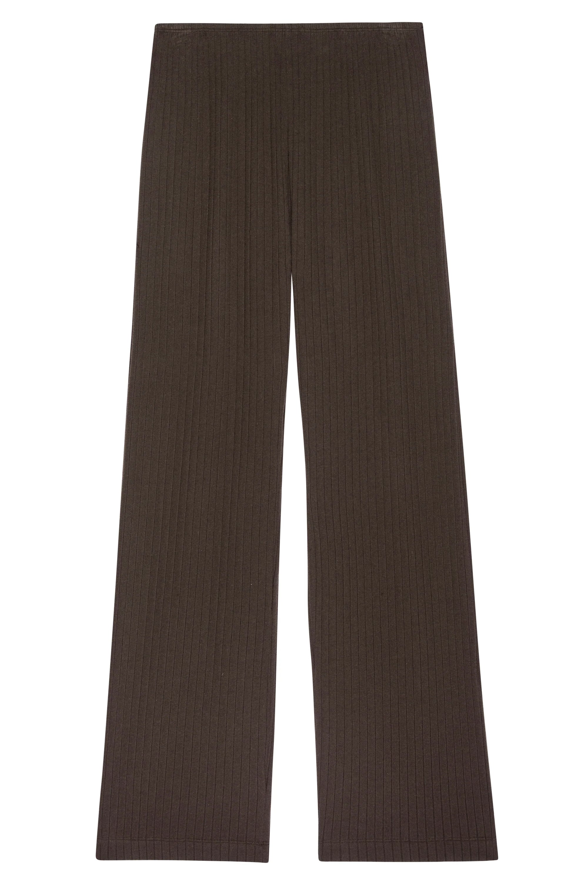 The Sweater Rib Simple Pant in Espresso