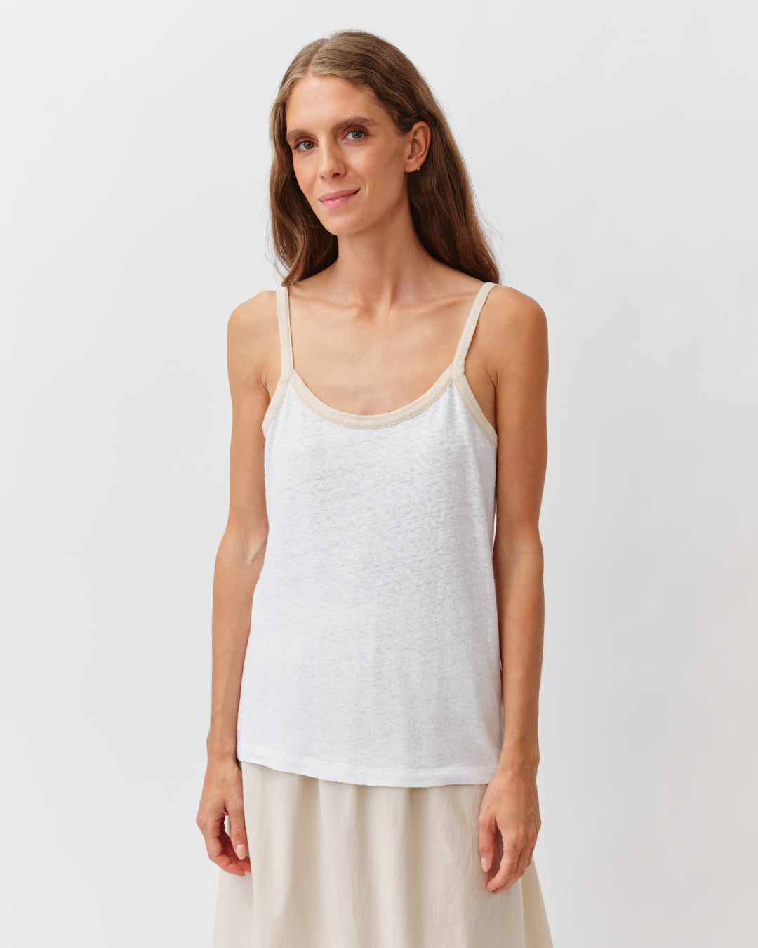 Tipo Tank in Blanc & Ecru