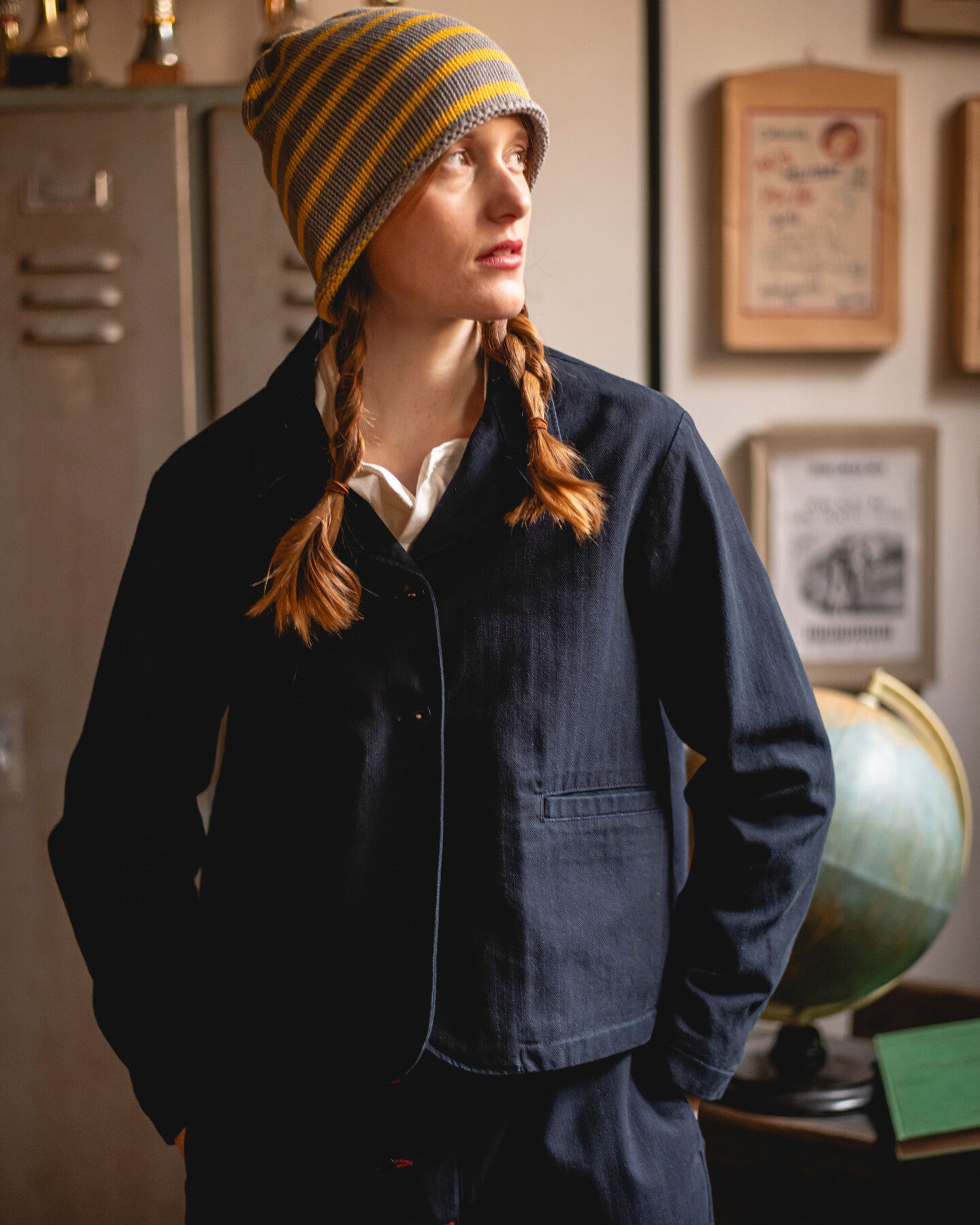 Type 138 Sorority Jacket in Indigo Herringbone