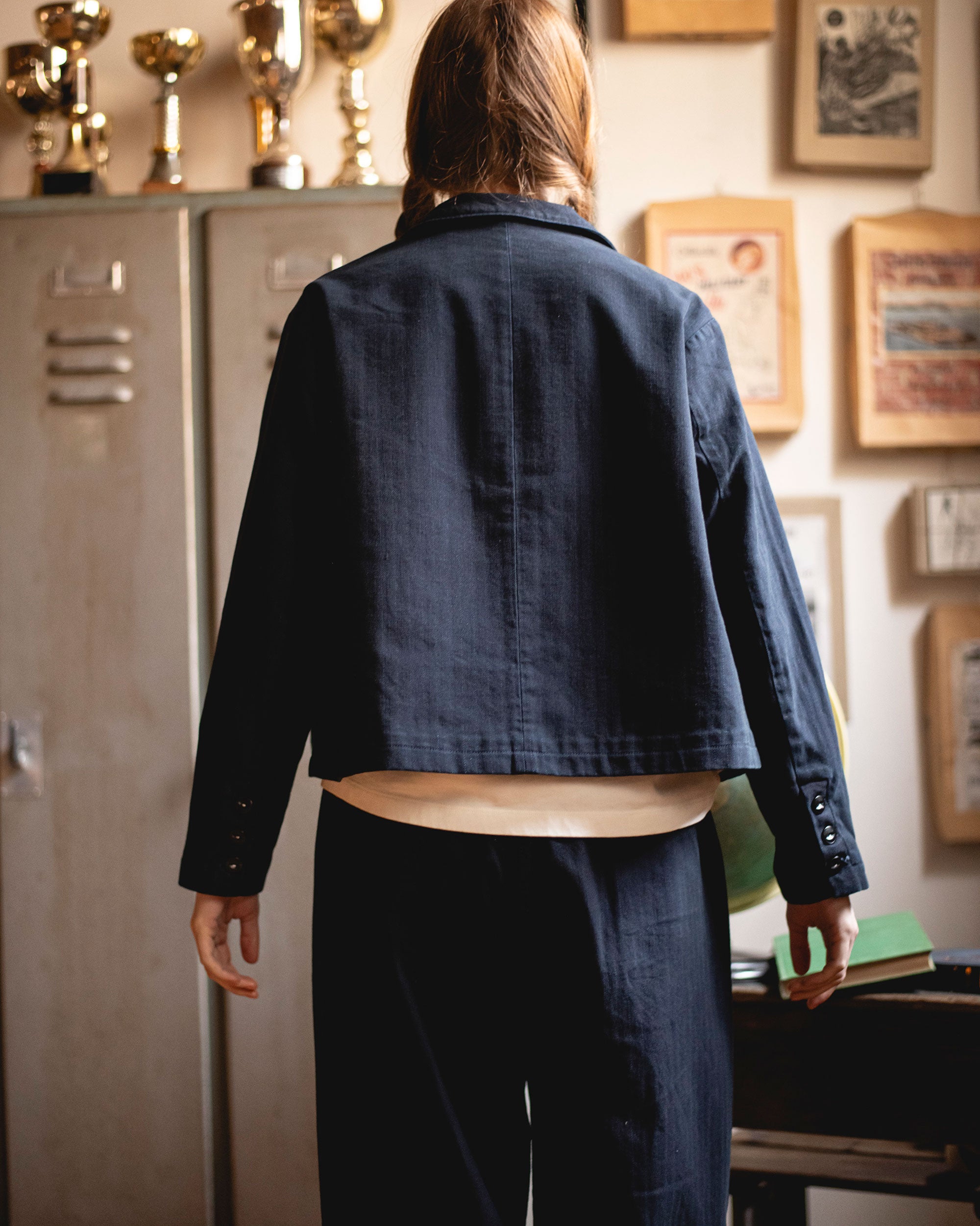 Type 138 Sorority Jacket in Indigo Herringbone