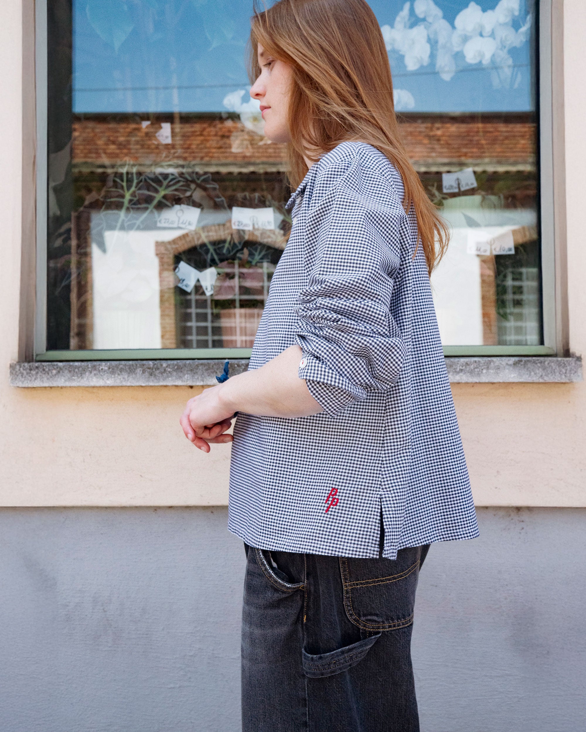 Type 142 Oxford Undergrad Shirt in Black Check